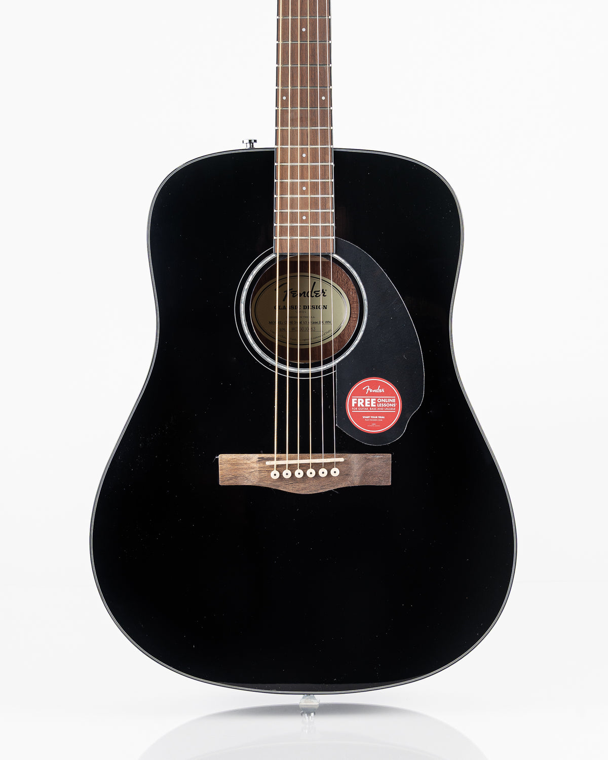 Fender CD-60 V3 Acoustic Guitar - Black Gloss with Hardshell Case