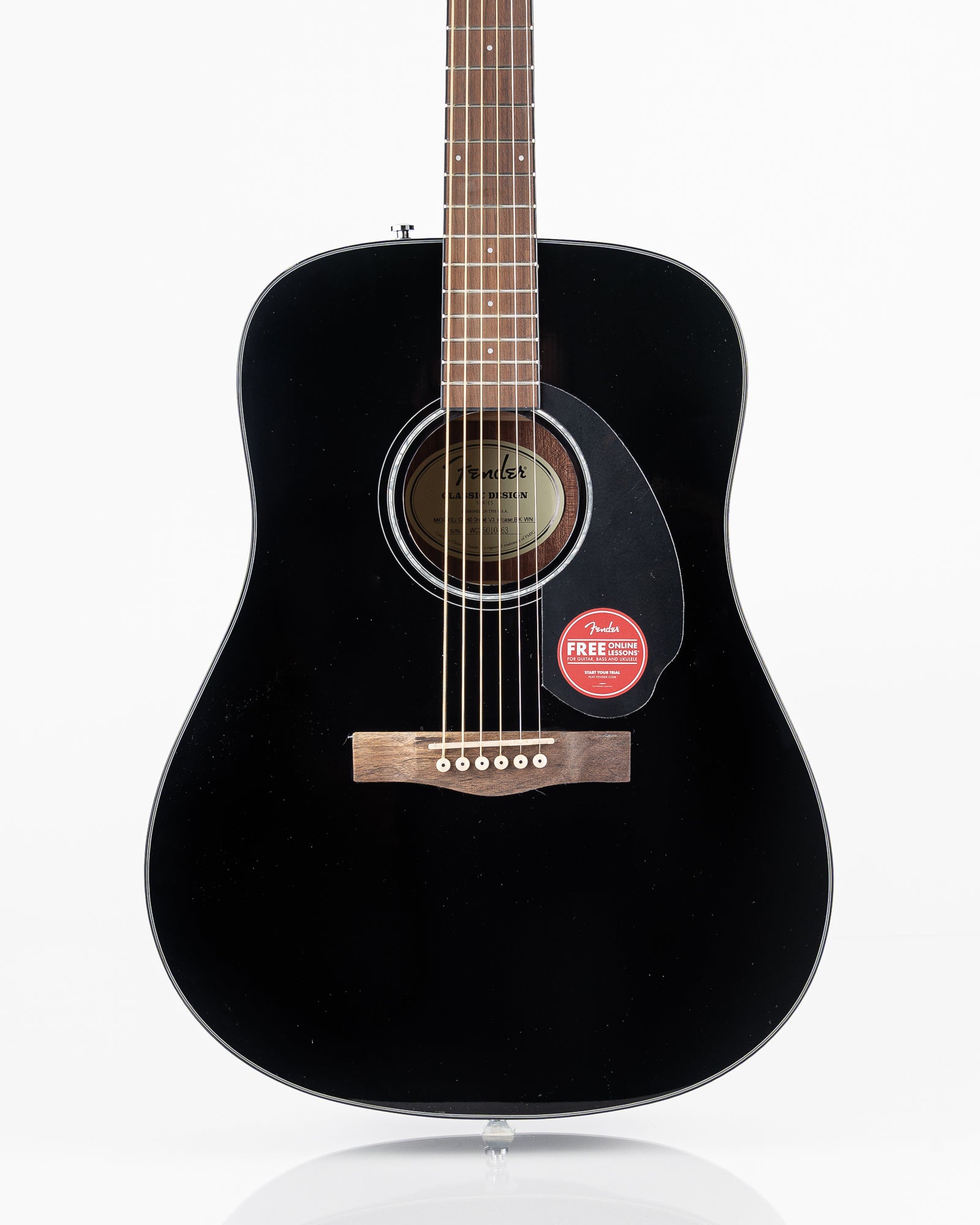 Fender CD-60 V3 Acoustic Guitar - Black Gloss with Hardshell Case