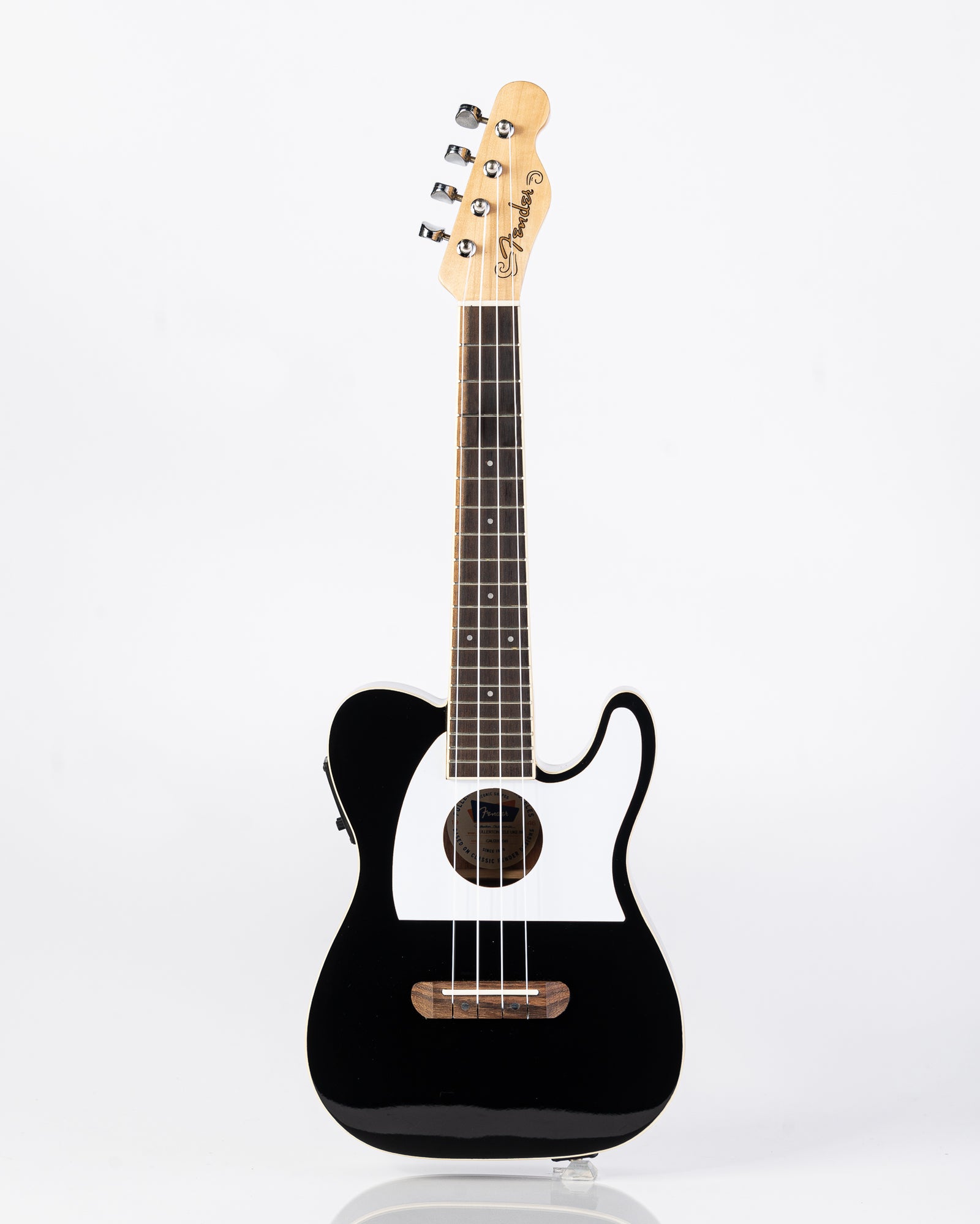 Fender Fullerton Telecaster Ukulele with Walnut Fingerboard - Black