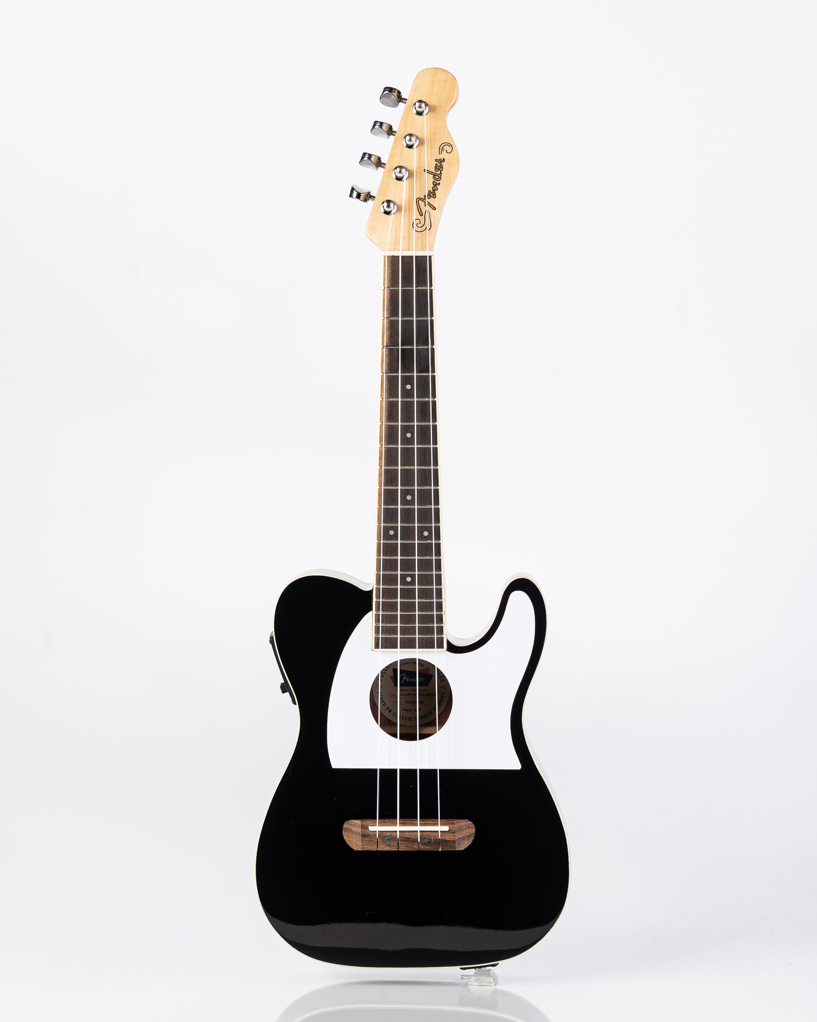 Fender Fullerton Telecaster Ukulele with Walnut Fingerboard - Black