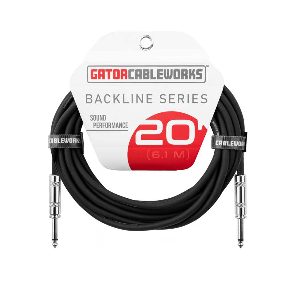 Gator GCWB-INS-20 Instrument Cable Straight to Straight - 20ft