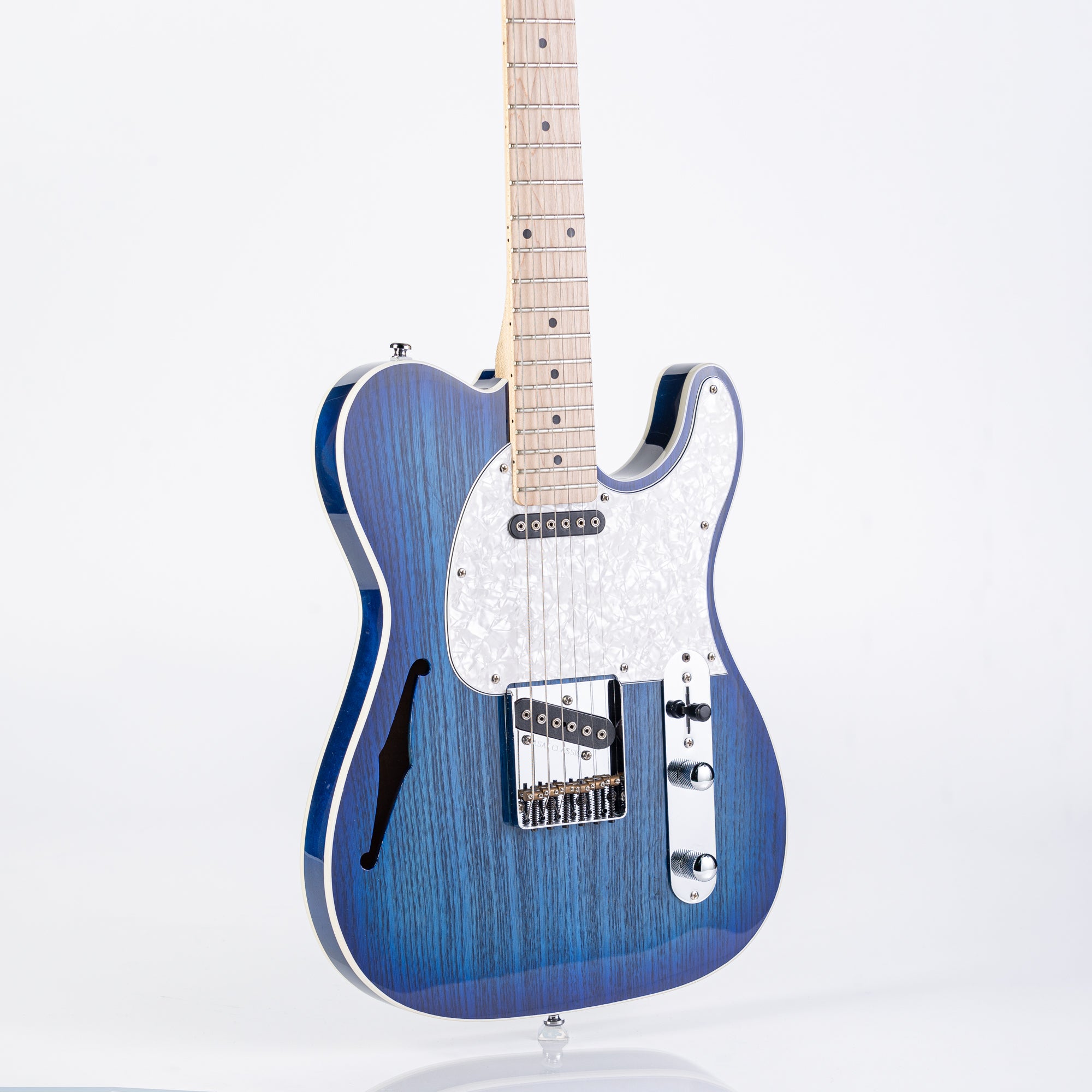 USED G&L ASAT Classic Tribute Semi-Hollow Blue Burst W/HSC - Rock