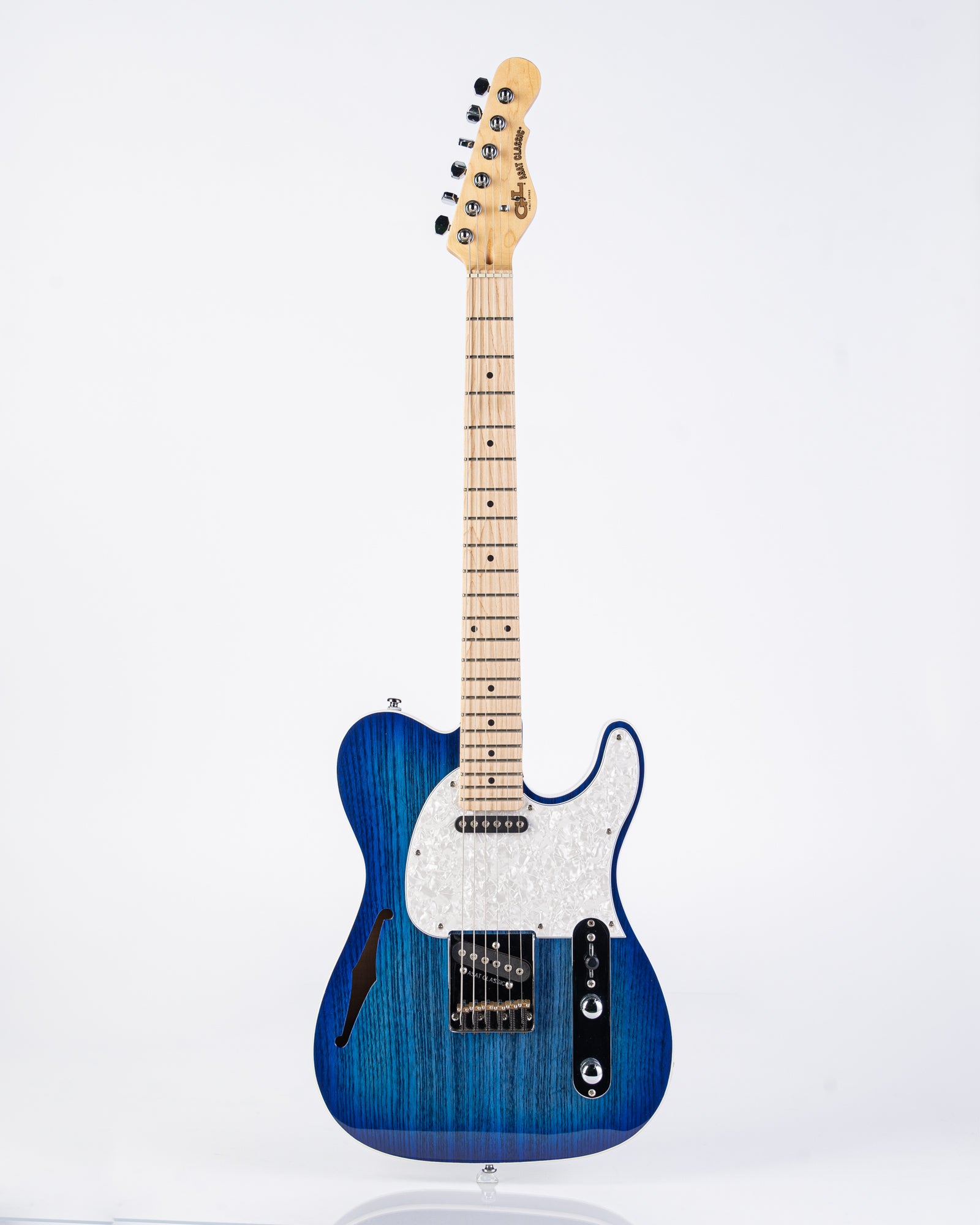USED G&L ASAT Classic Tribute Semi-Hollow Blue Burst W/HSC - Rock