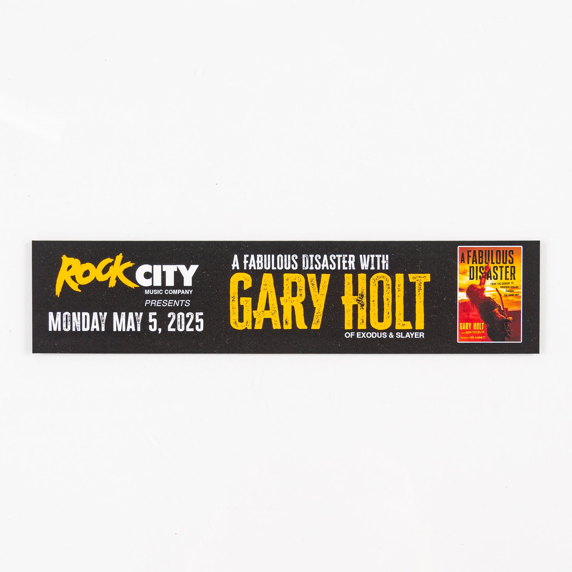 Gary Holt - A Fabulous Disaster Signed Hardcover Book with Signed Event Poster and Bookmark
