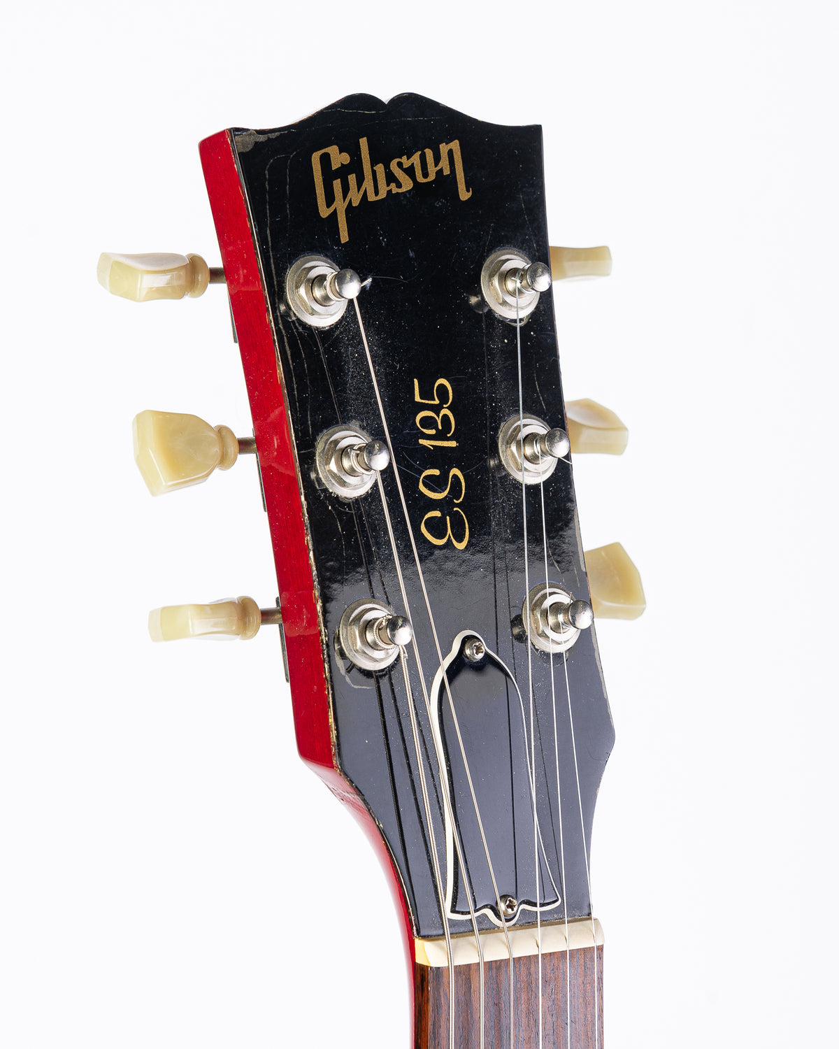 USED Gibson ES-135 Semi-hollow Electric Guitar with Bigsby Tremolo 1997- Transparent Cherry Red with HSC