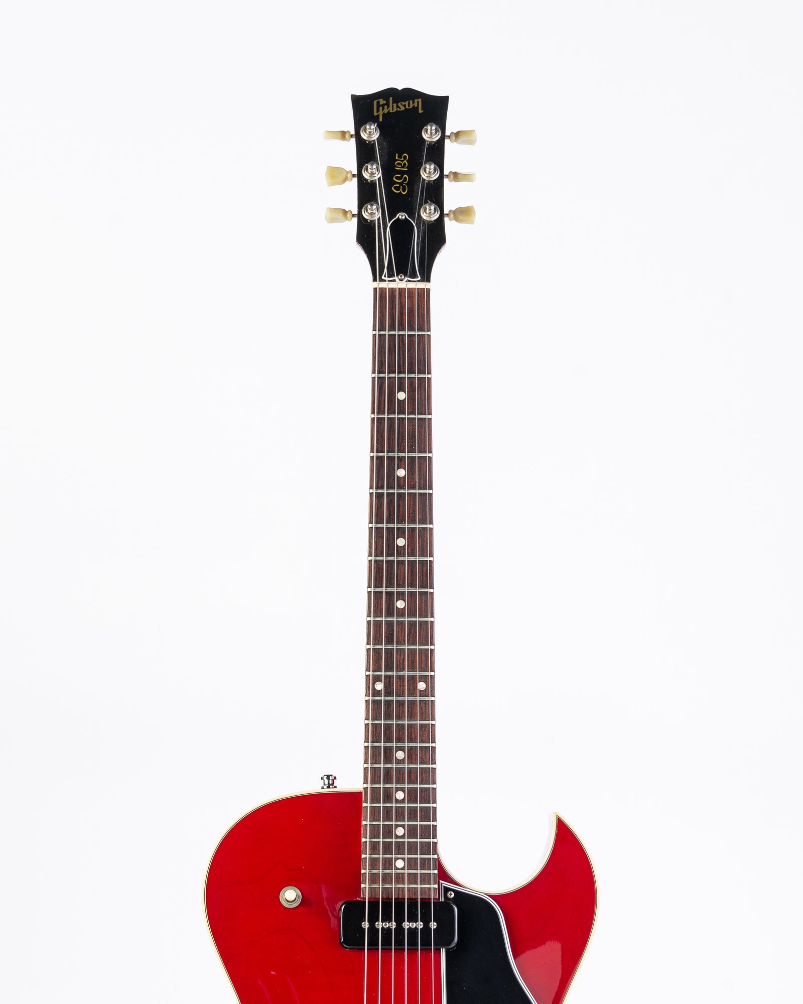 USED Gibson ES-135 Semi-hollow Electric Guitar with Bigsby Tremolo 1997- Transparent Cherry Red with HSC