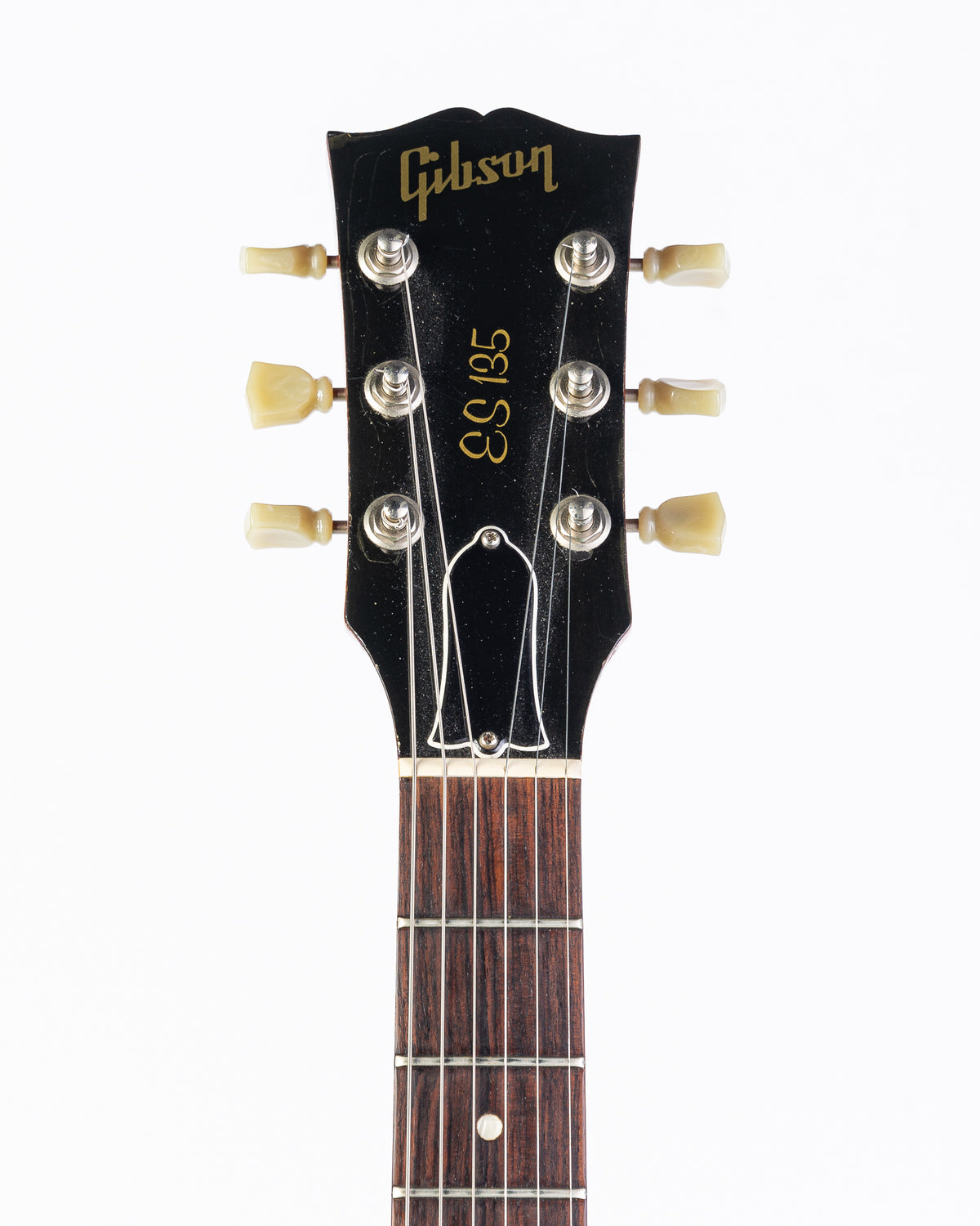 USED Gibson ES-135 Semi-hollow Electric Guitar with Bigsby Tremolo 1997- Transparent Cherry Red with HSC