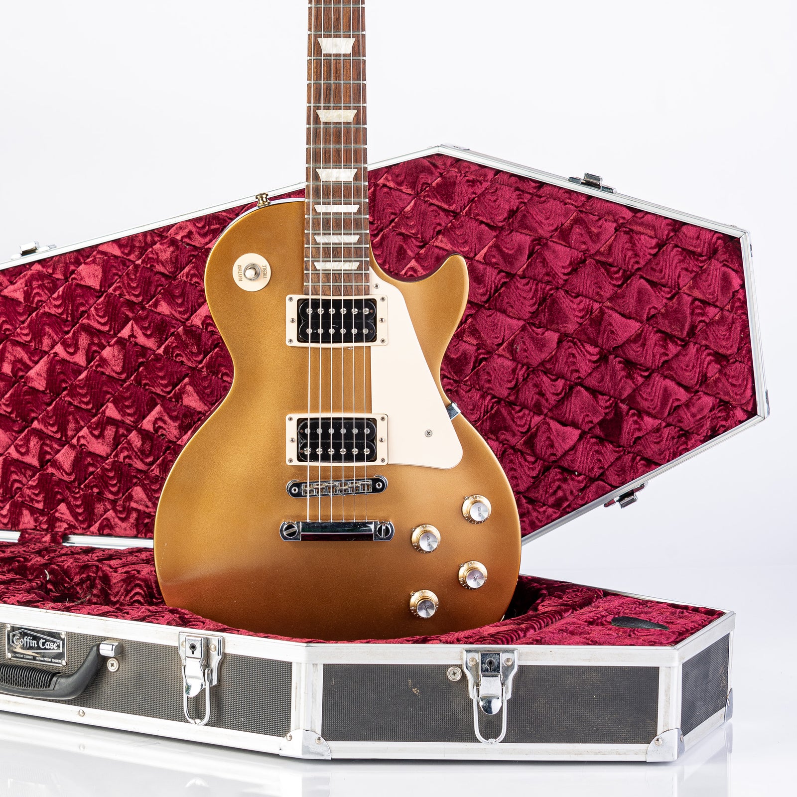 USED Gibson Les Paul Studio '50s Tribute 2016 Traditional - Satin Gold Top w/ Molded Coffin Case