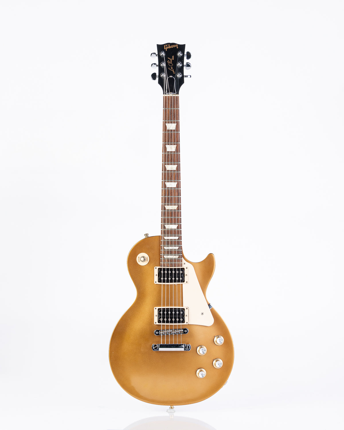 USED Gibson Les Paul Studio '50s Tribute 2016 Traditional - Satin Gold Top w/ Molded Coffin Case