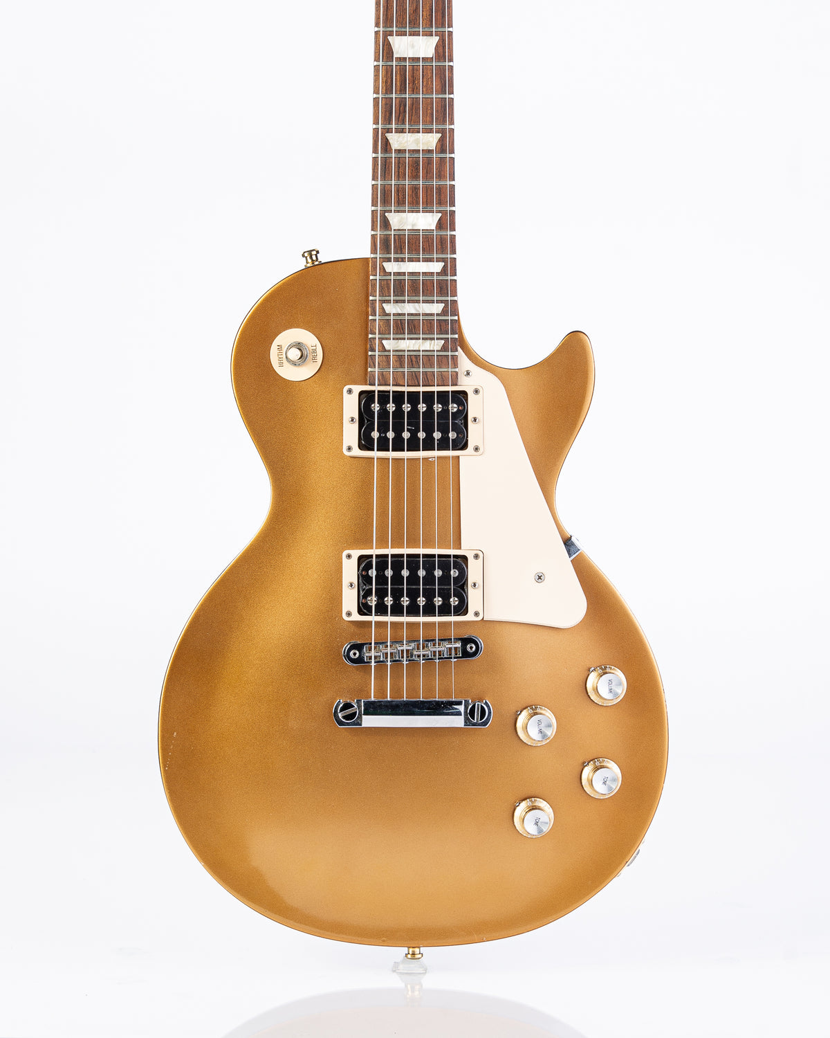 USED Gibson Les Paul Studio '50s Tribute 2016 Traditional - Satin Gold Top w/ Molded Coffin Case