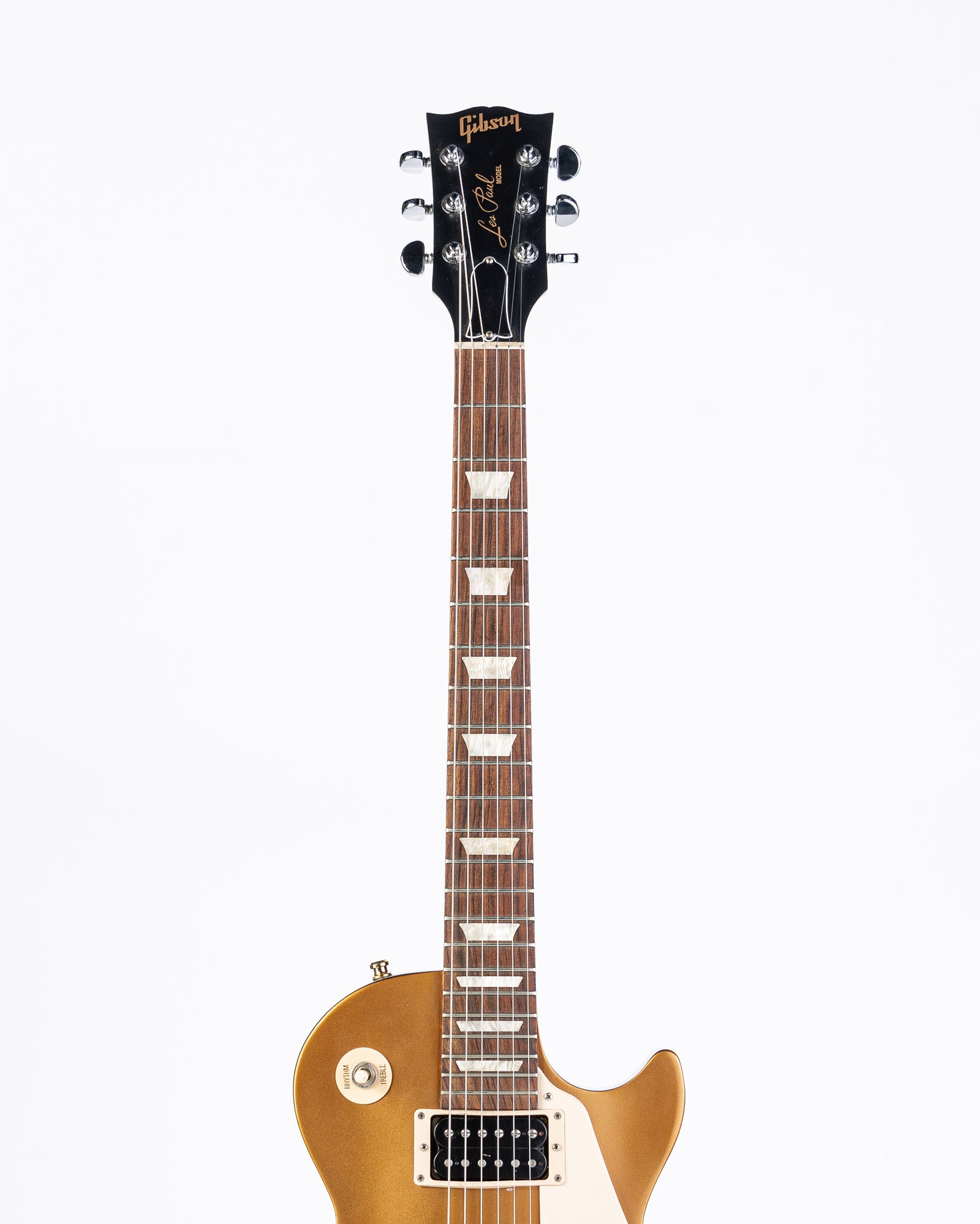 USED Gibson Les Paul Studio '50s Tribute 2016 Traditional - Satin Gold Top w/ Molded Coffin Case