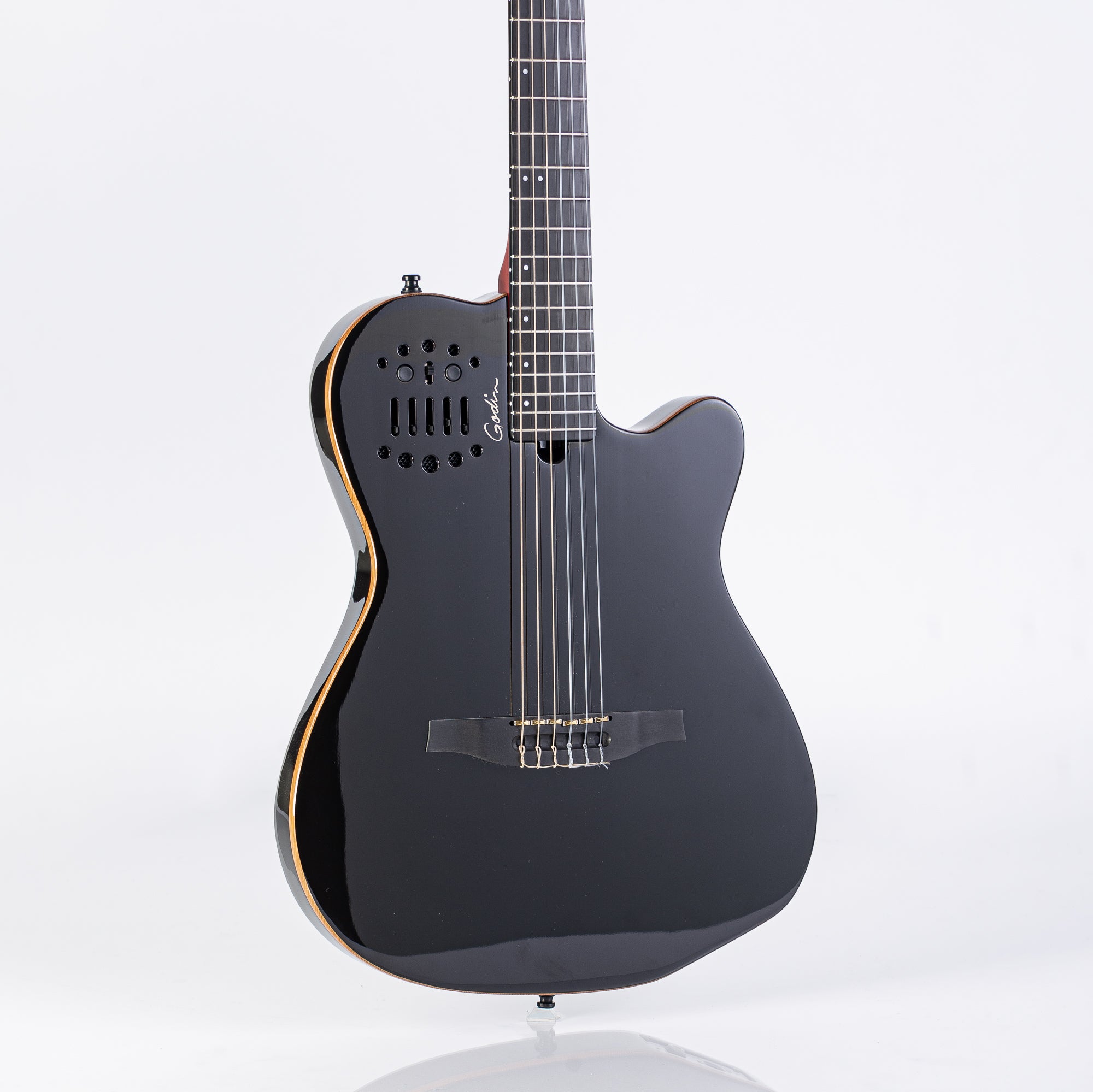ギター Godin ACS Duet Nylon BLACK Godin ACS-SA Slim, Nylon String Acoustic-Electric Guitar