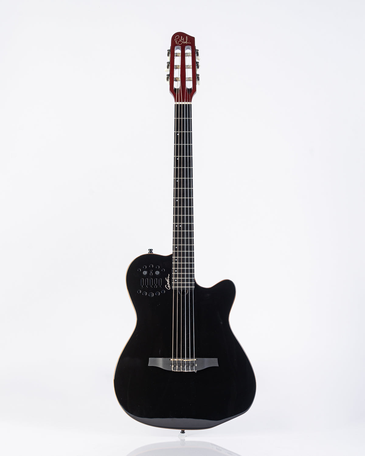 USED Godin ACS Slim Nylon HG - Black W/Hardshell Case