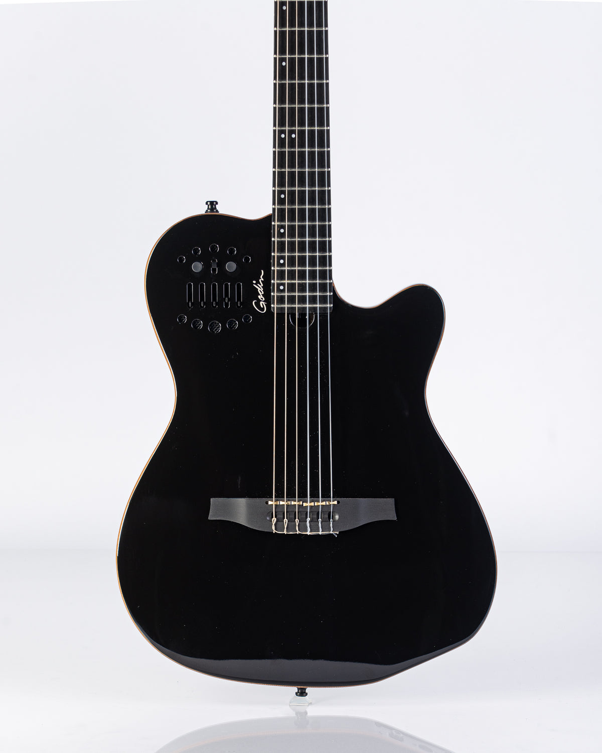 USED Godin ACS Slim Nylon HG - Black W/Hardshell Case