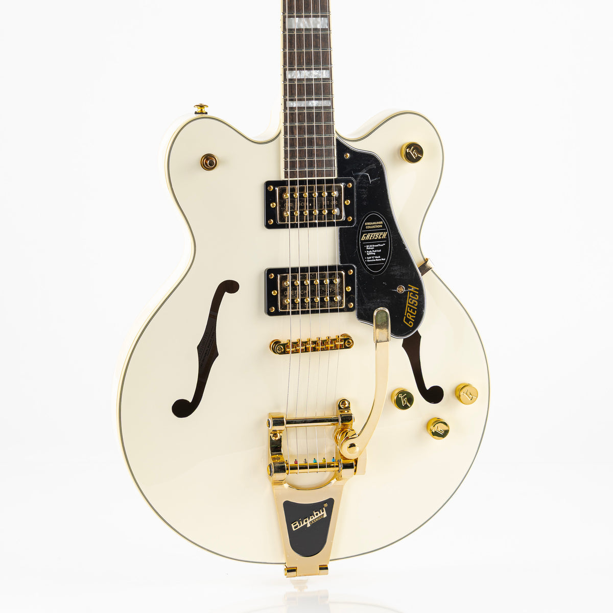 Gretsch G2622TG Streamliner Center Block Double-Cut with Bigsby Electric Guitar - Vintage White