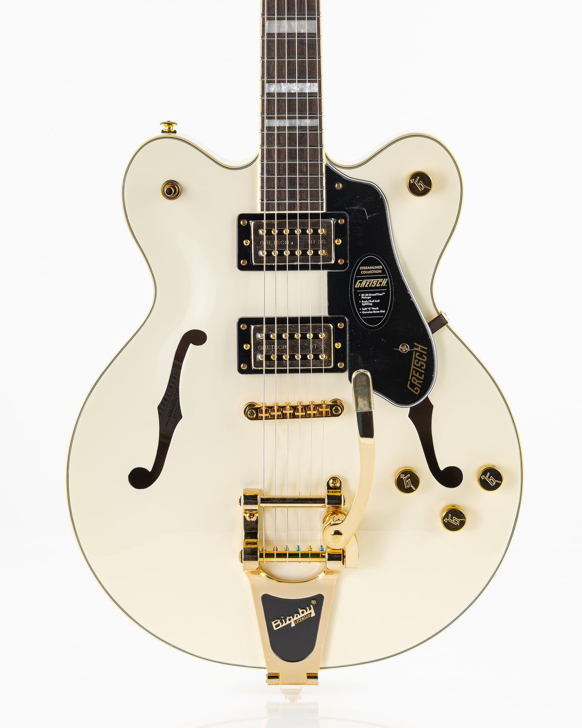 Gretsch G2622TG Streamliner Center Block Double-Cut with Bigsby Electric Guitar - Vintage White