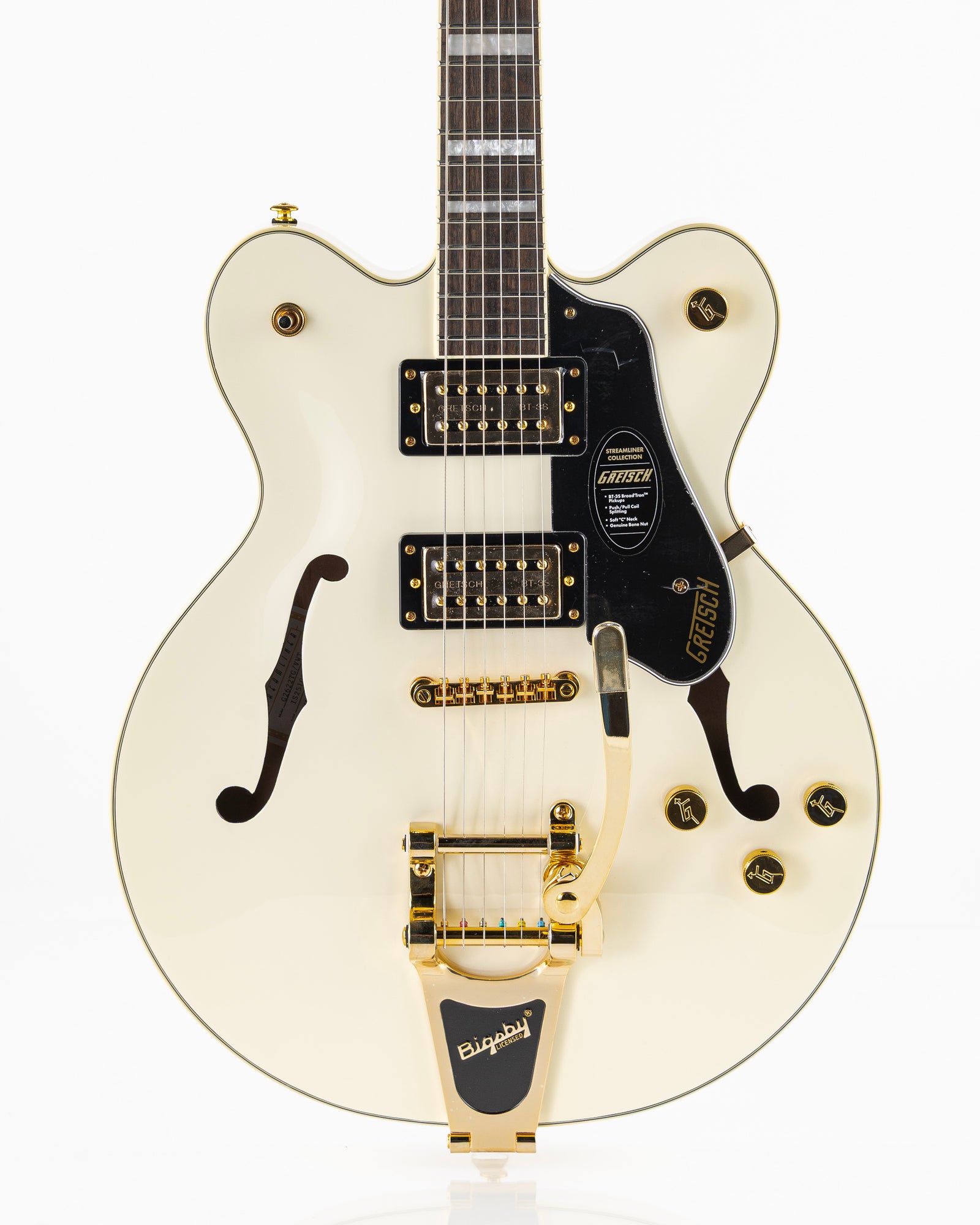 Gretsch G2622TG Streamliner Center Block Double-Cut with Bigsby Electric Guitar - Vintage White