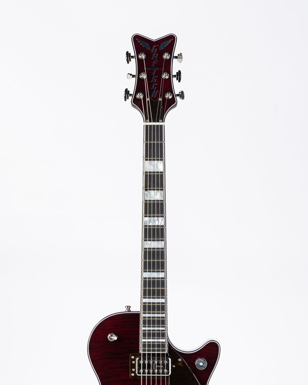 Gretsch G6134TFM-NH Nigel Hendroff Signature Penguin with Ebony Fingerboard - Dark Cherry Metallic Flame