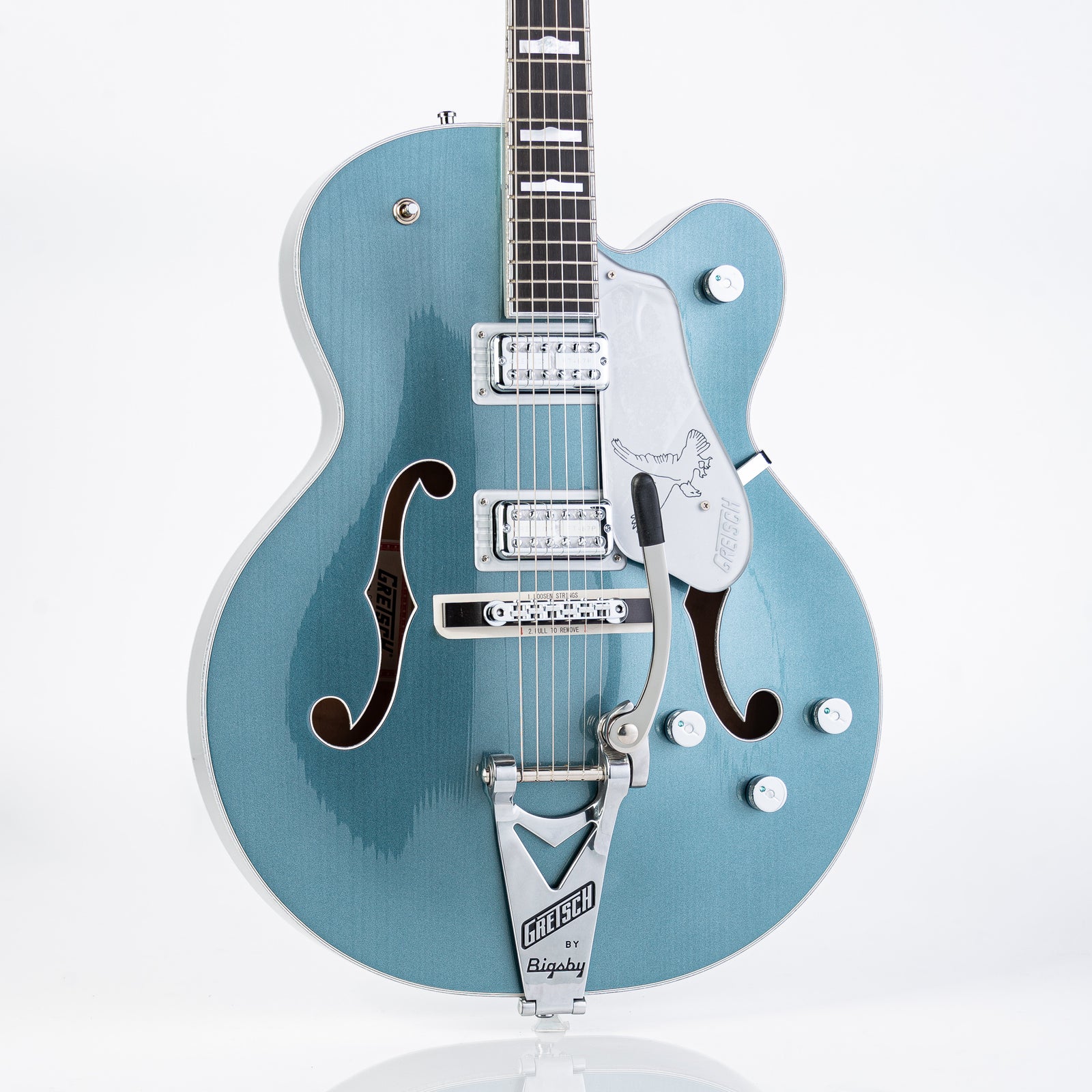 B-STOCK Gretsch G6136T-140 Limited Edition 140th Pro Double Platinum Falcon Electric Guitar - Two-Tone Stone Platinum/Pure Platinum