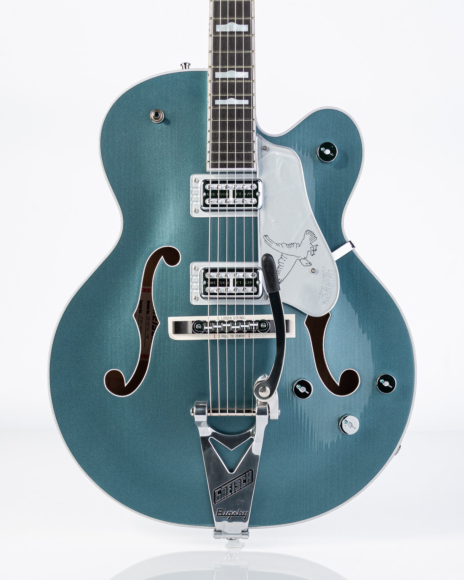 B-STOCK Gretsch G6136T-140 Limited Edition 140th Pro Double Platinum Falcon Electric Guitar - Two-Tone Stone Platinum/Pure Platinum