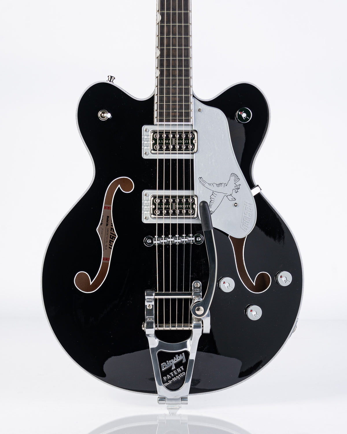 Gretsch G6636TSL Players Edition Silver Falcon Center Block Double-Cut Electric Guitar - Black