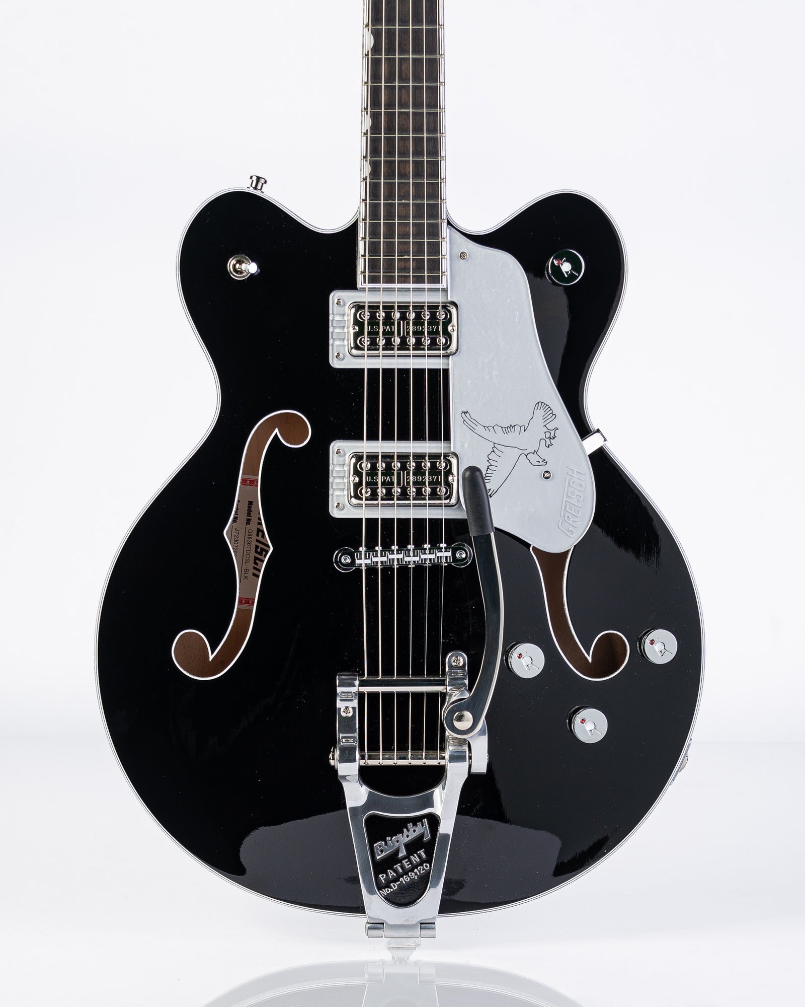 Gretsch G6636TSL Players Edition Silver Falcon Center Block Double-Cut Electric Guitar - Black