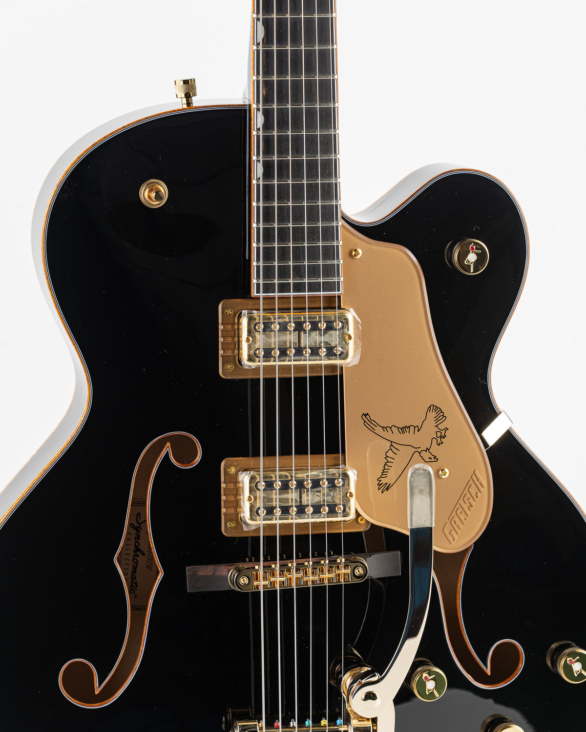 Gretsch Sychromatic Falcon Hollow-Body Single Cut with Bigsby Electric Guitar - Black