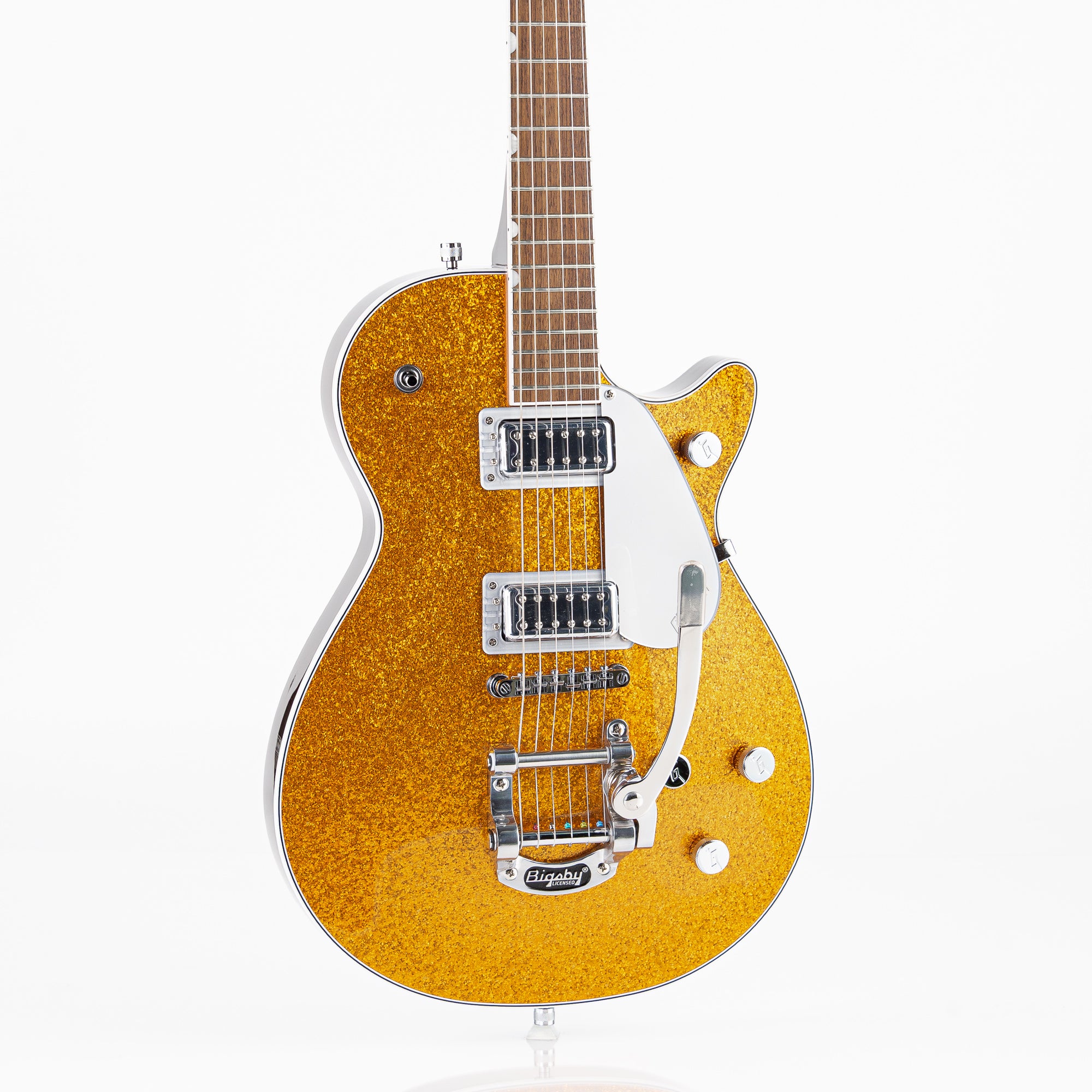 Gretsch G5230T Electromatic Sparkle Jet FT Single-Cut with Bigsby Electric Guitar - Gold Sparkle