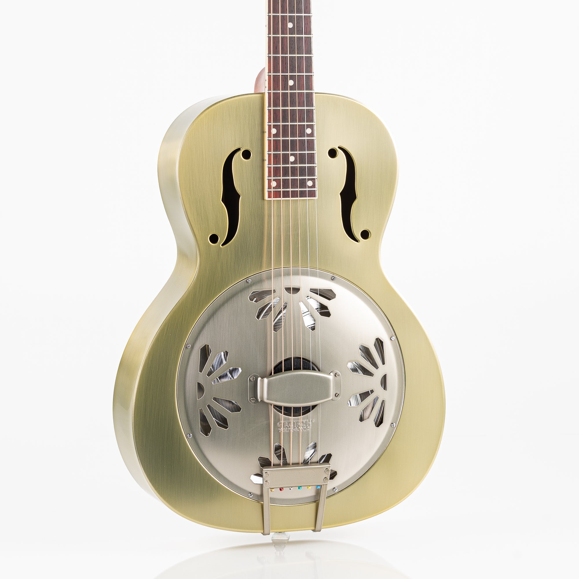 Gretsch G9202 Honey Dipper Special Round-Neck Brass Body Resonator Guitar - Bell Bronze