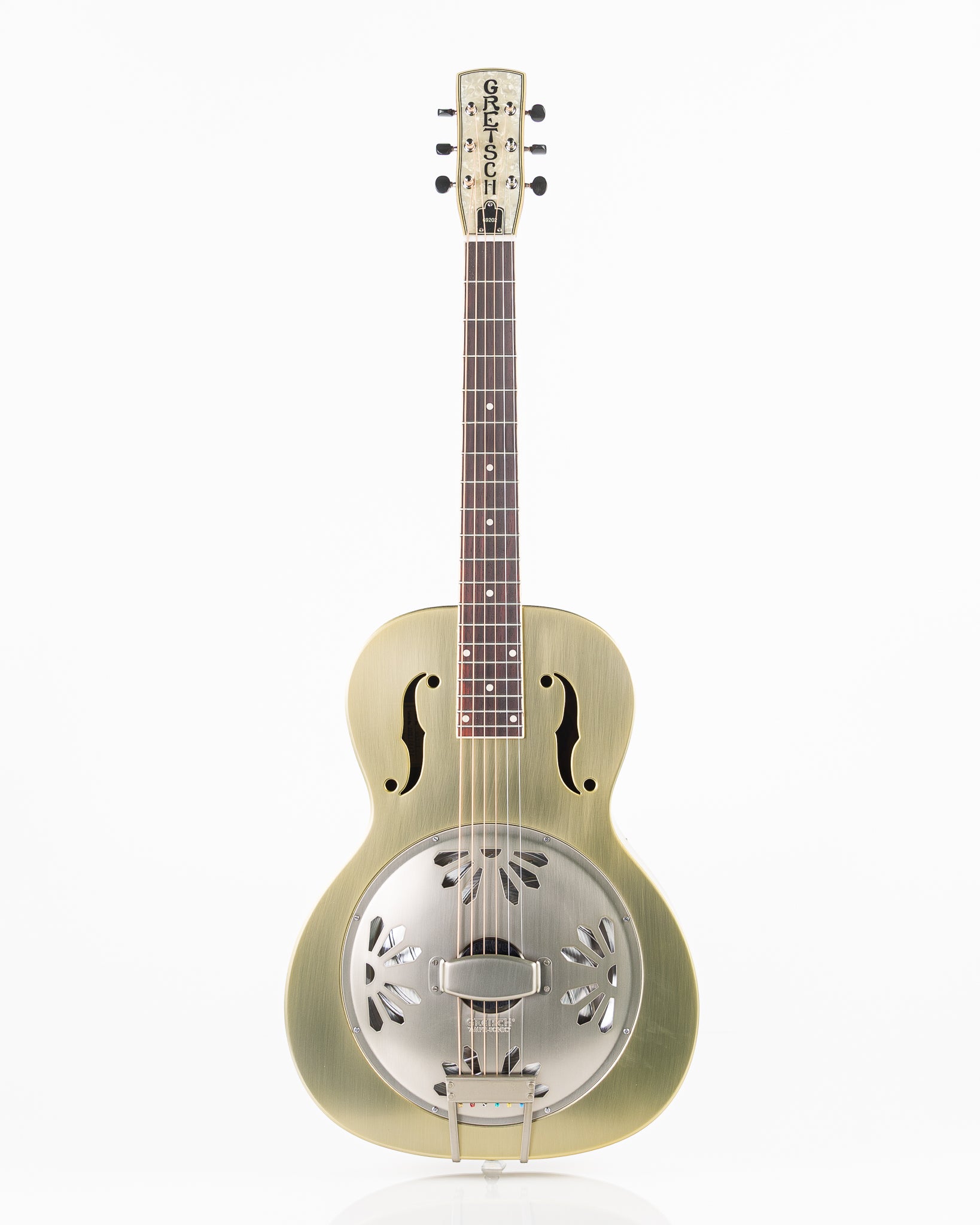 Gretsch G9202 Honey Dipper Special Round-Neck Brass Body Resonator Guitar - Bell Bronze