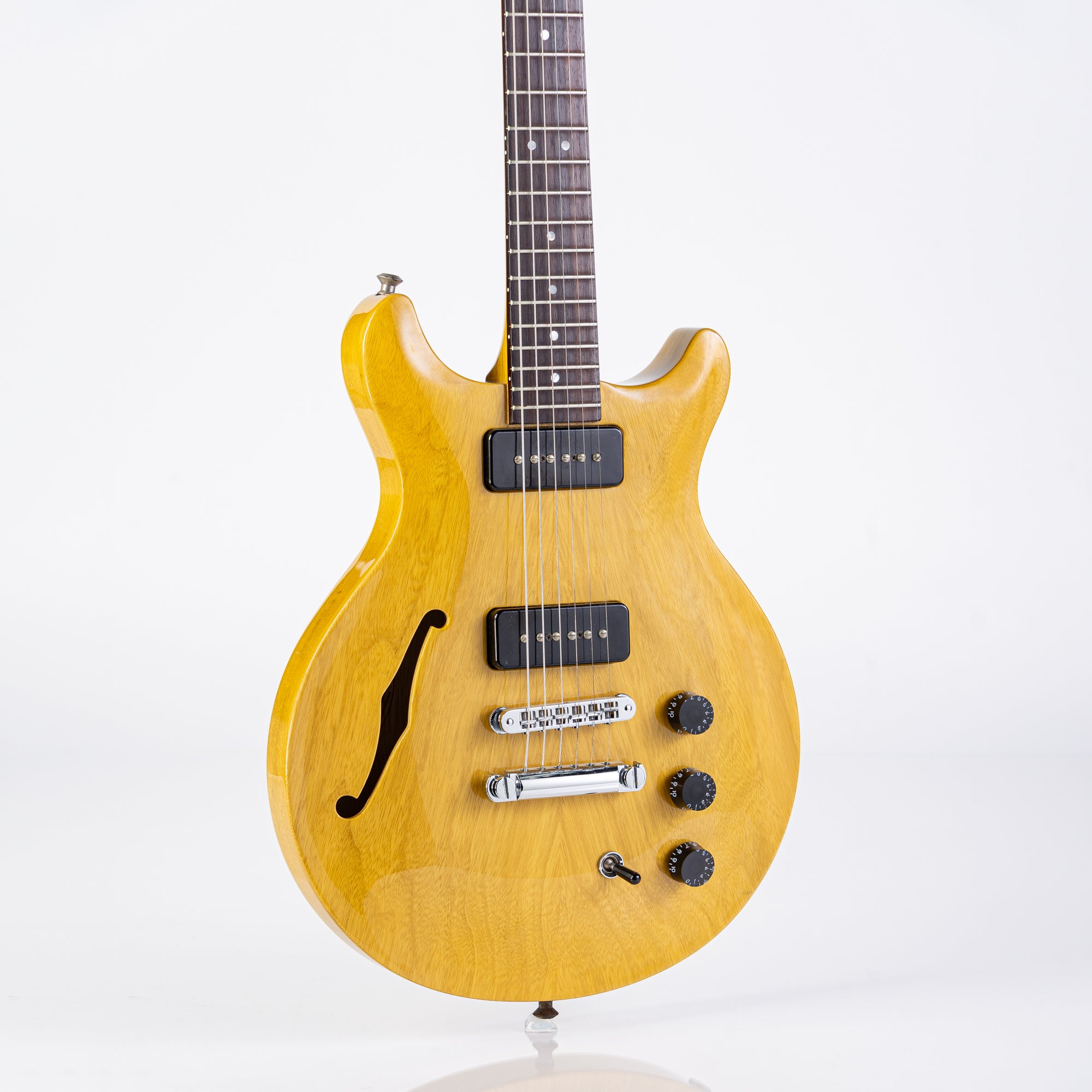 USED Hamer USA Artist Korina Semi-Hollow Double Cut TV Yellow W