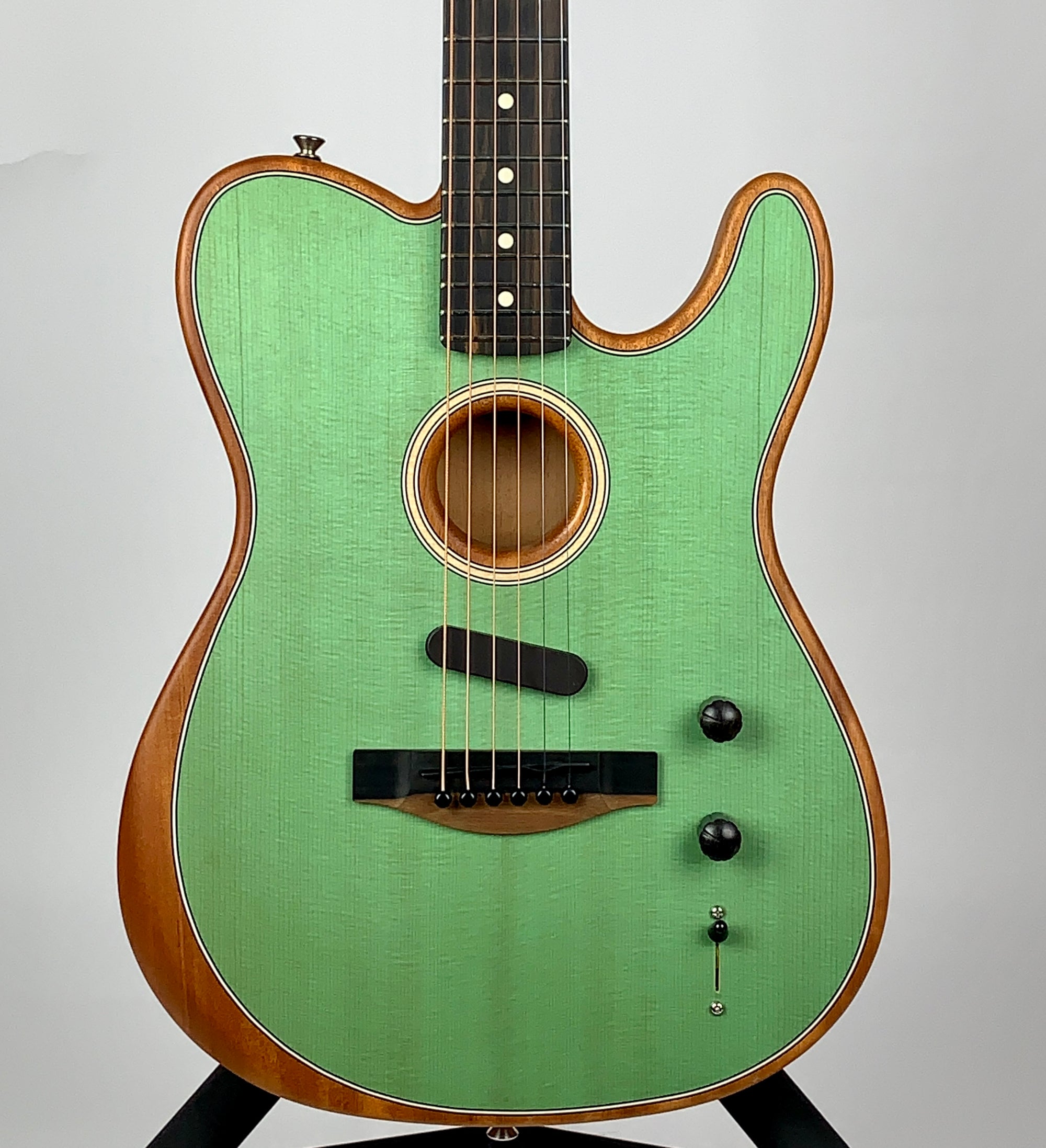 USED Fender USA Acoustasonic Tele - Surf Green