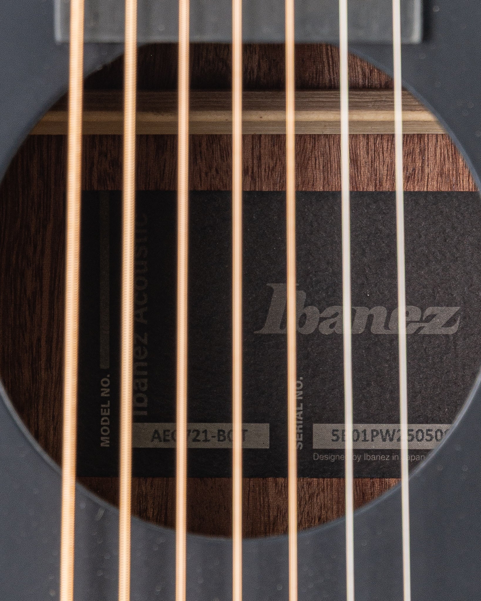 Ibanez AEG721 7 String Acoustic Electric Guitar - Black Out