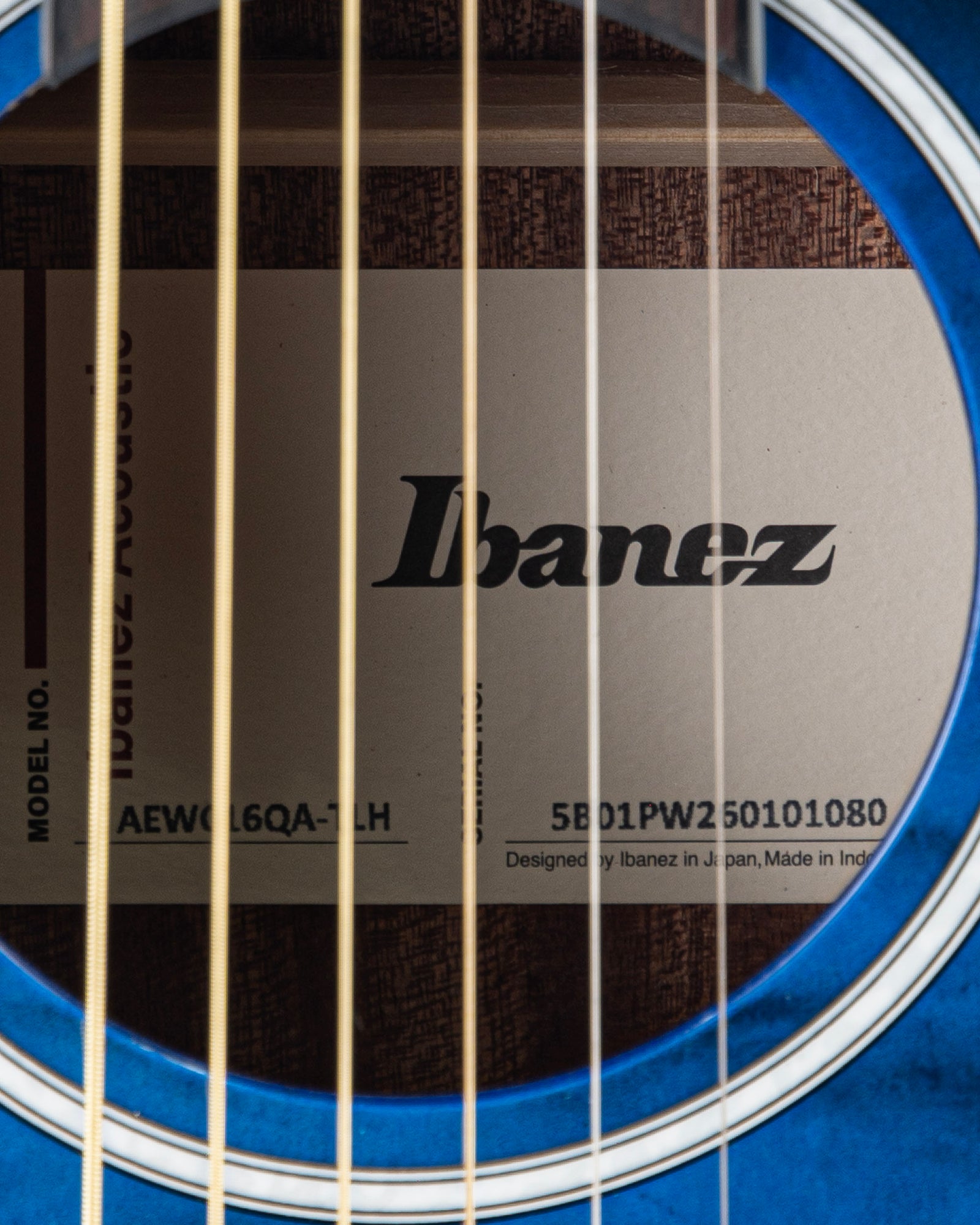 Ibanez AEWC16Q Acoustic Electric Guitar - Transparent Blue Sunburst