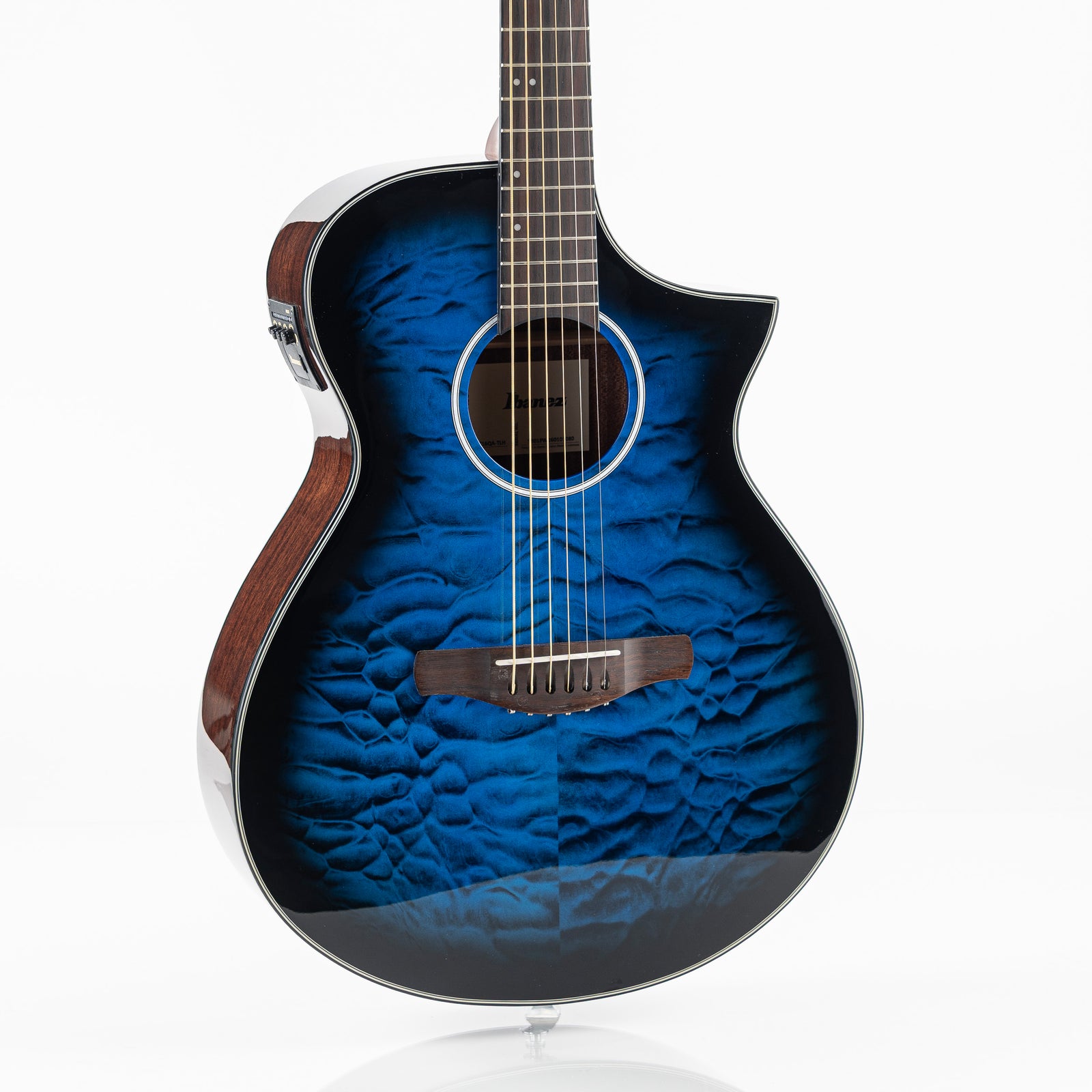 Ibanez AEWC16Q Acoustic Electric Guitar - Transparent Blue Sunburst
