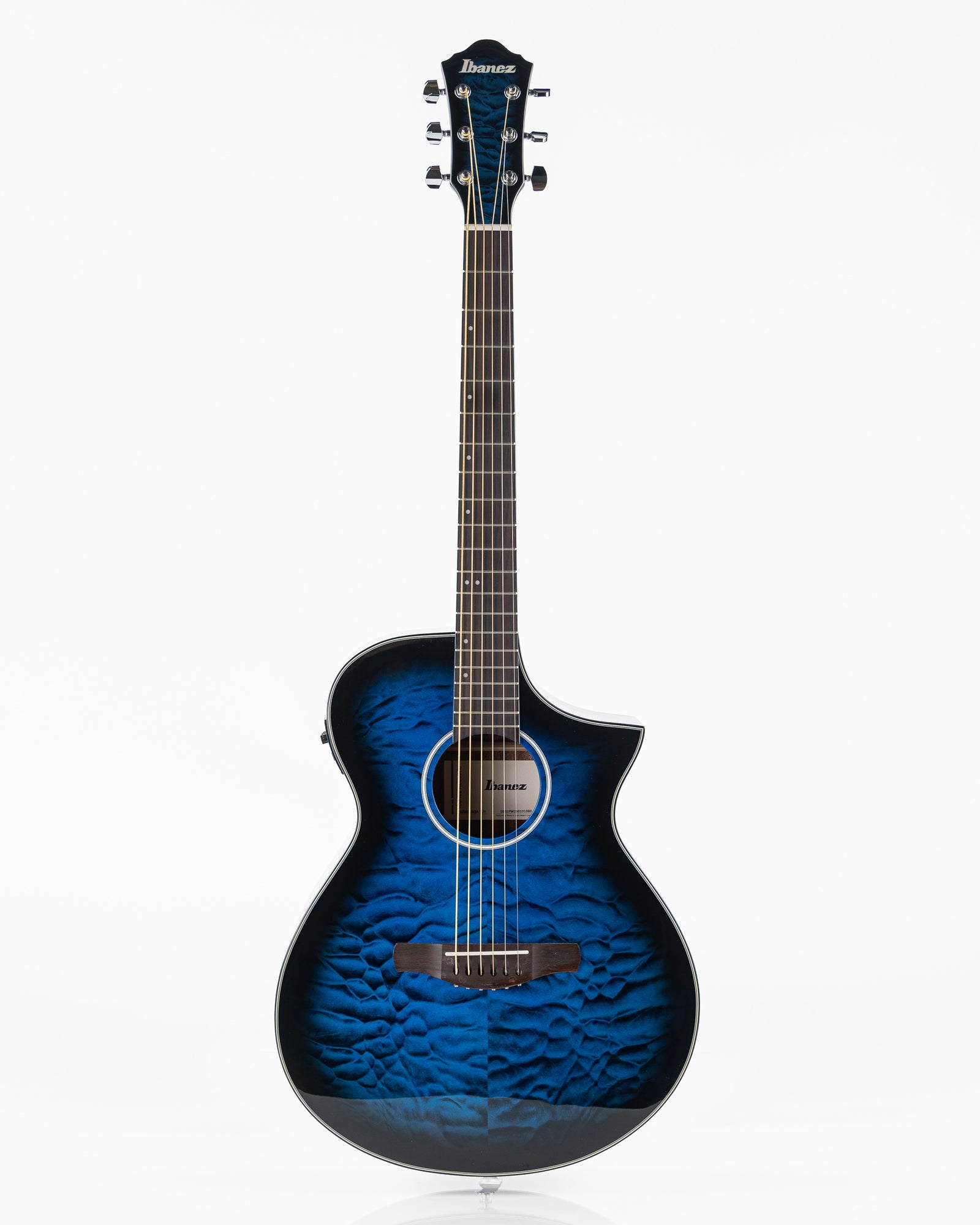 Ibanez AEWC16Q Acoustic Electric Guitar - Transparent Blue Sunburst
