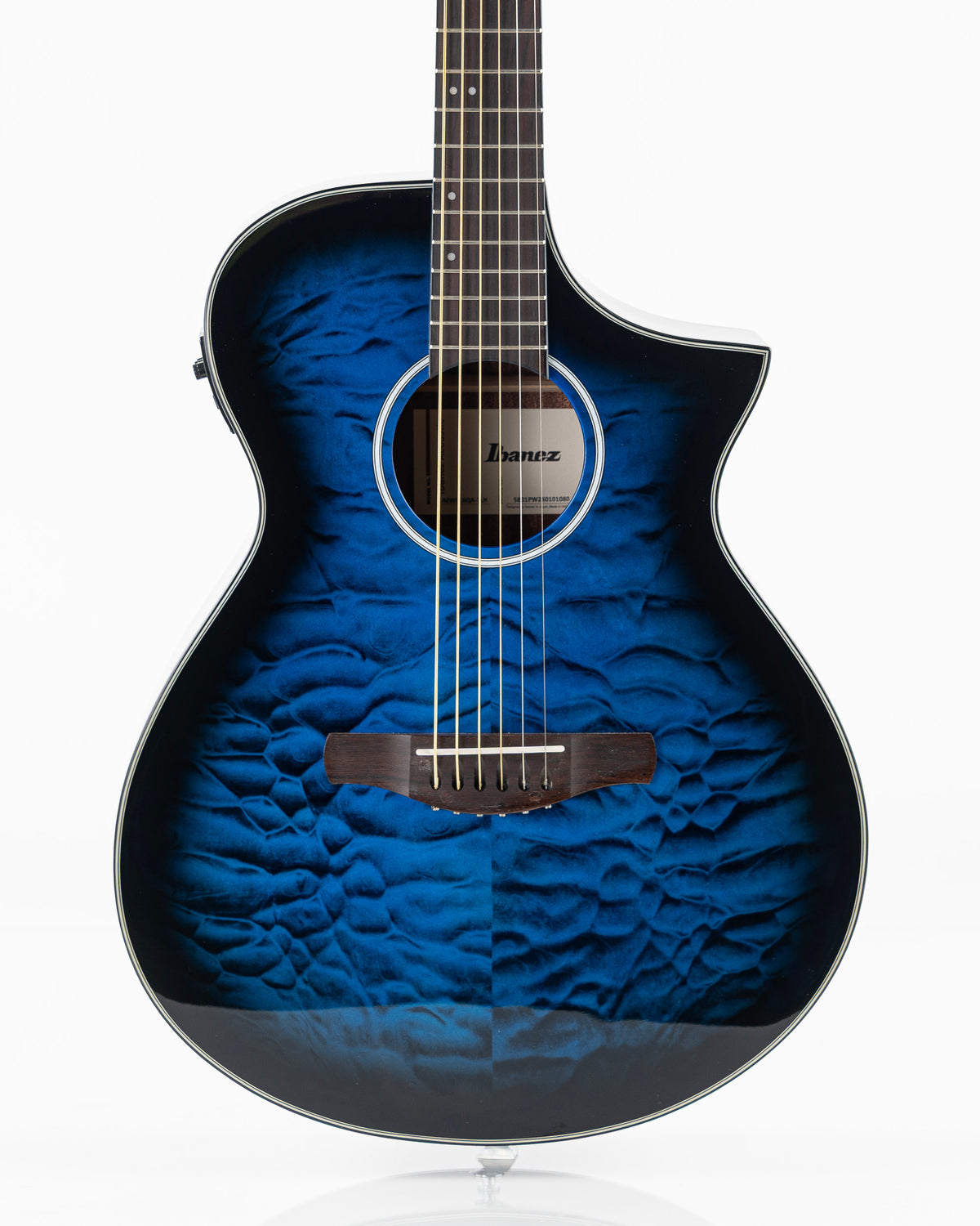 Ibanez AEWC16Q Acoustic Electric Guitar - Transparent Blue Sunburst
