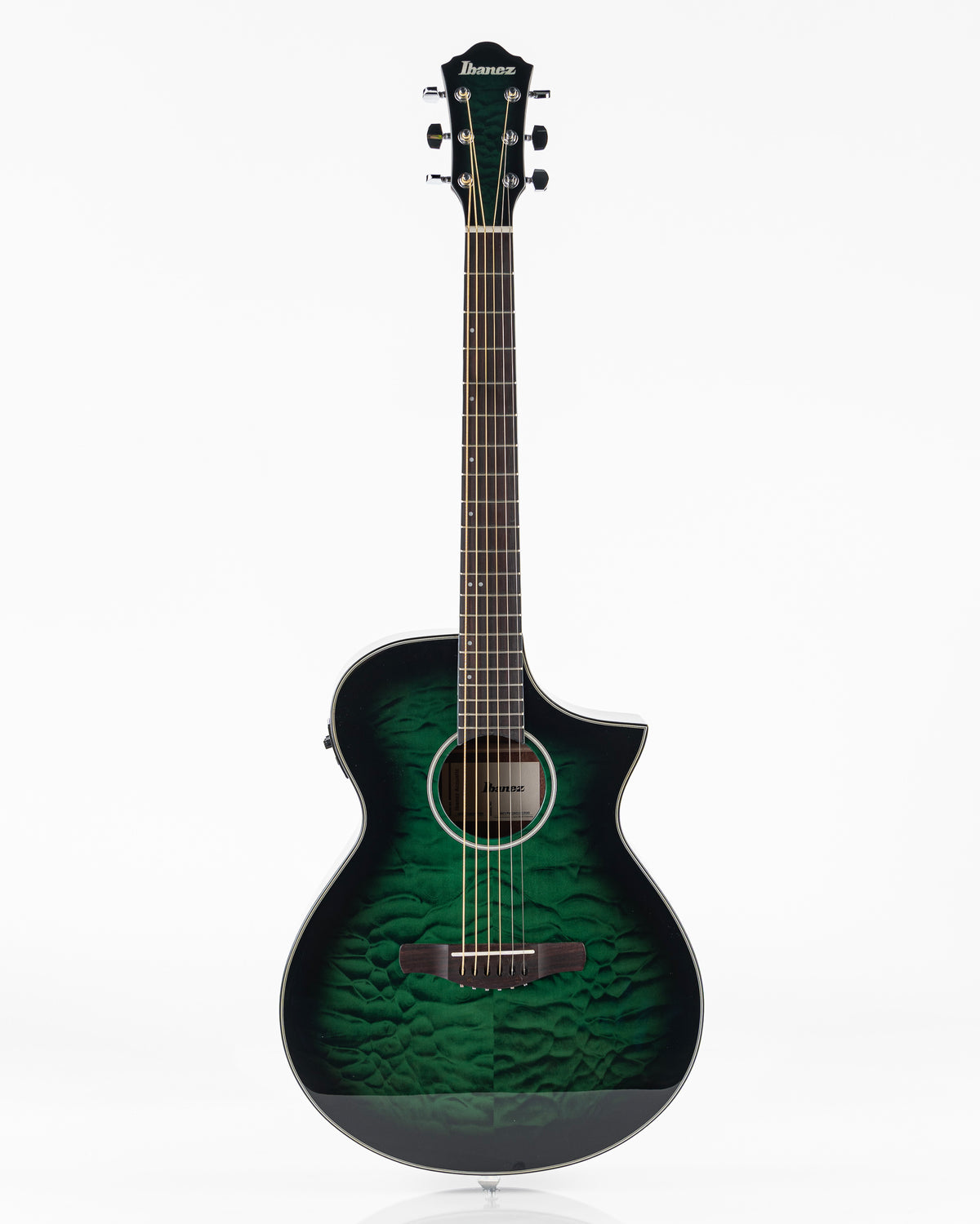 Ibanez AEWC16Q Acoustic Electric Guitar - Transparent Emerald Sunburst