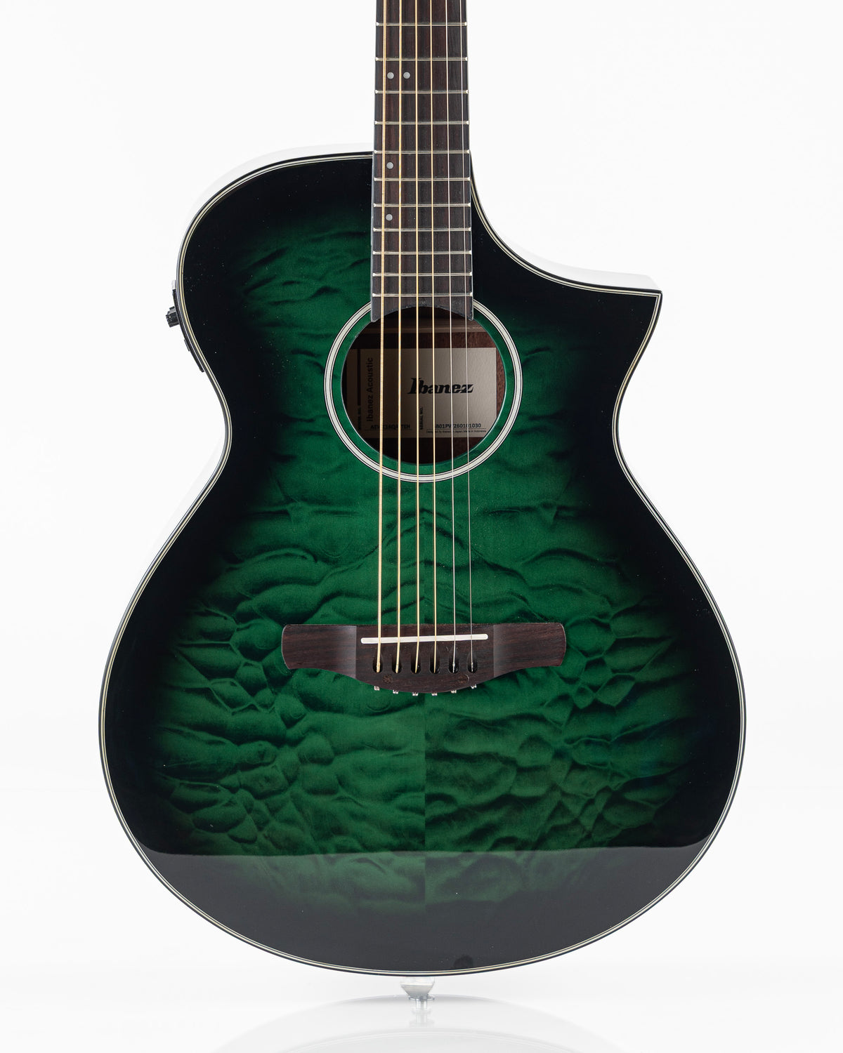 Ibanez AEWC16Q Acoustic Electric Guitar - Transparent Emerald Sunburst