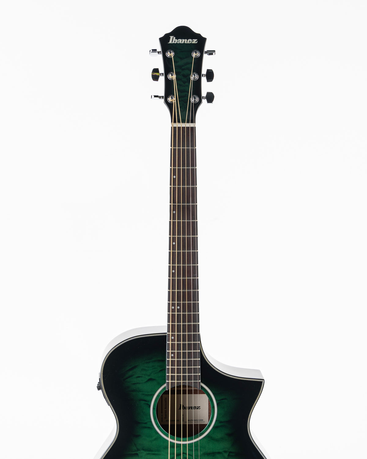 Ibanez AEWC16Q Acoustic Electric Guitar - Transparent Emerald Sunburst