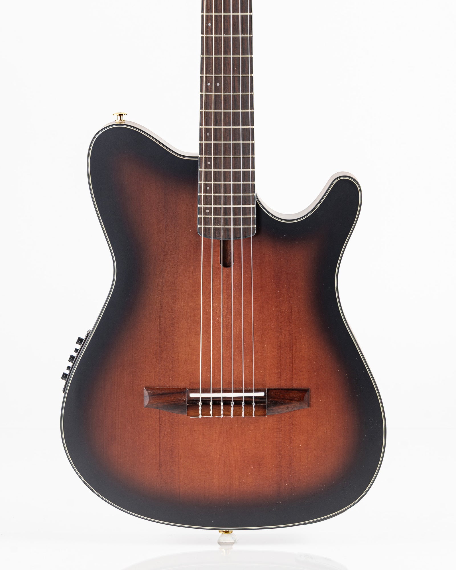 Ibanez FRH10N Thinline Acoustic-Electric Guitar - Brown Sunburst Flat