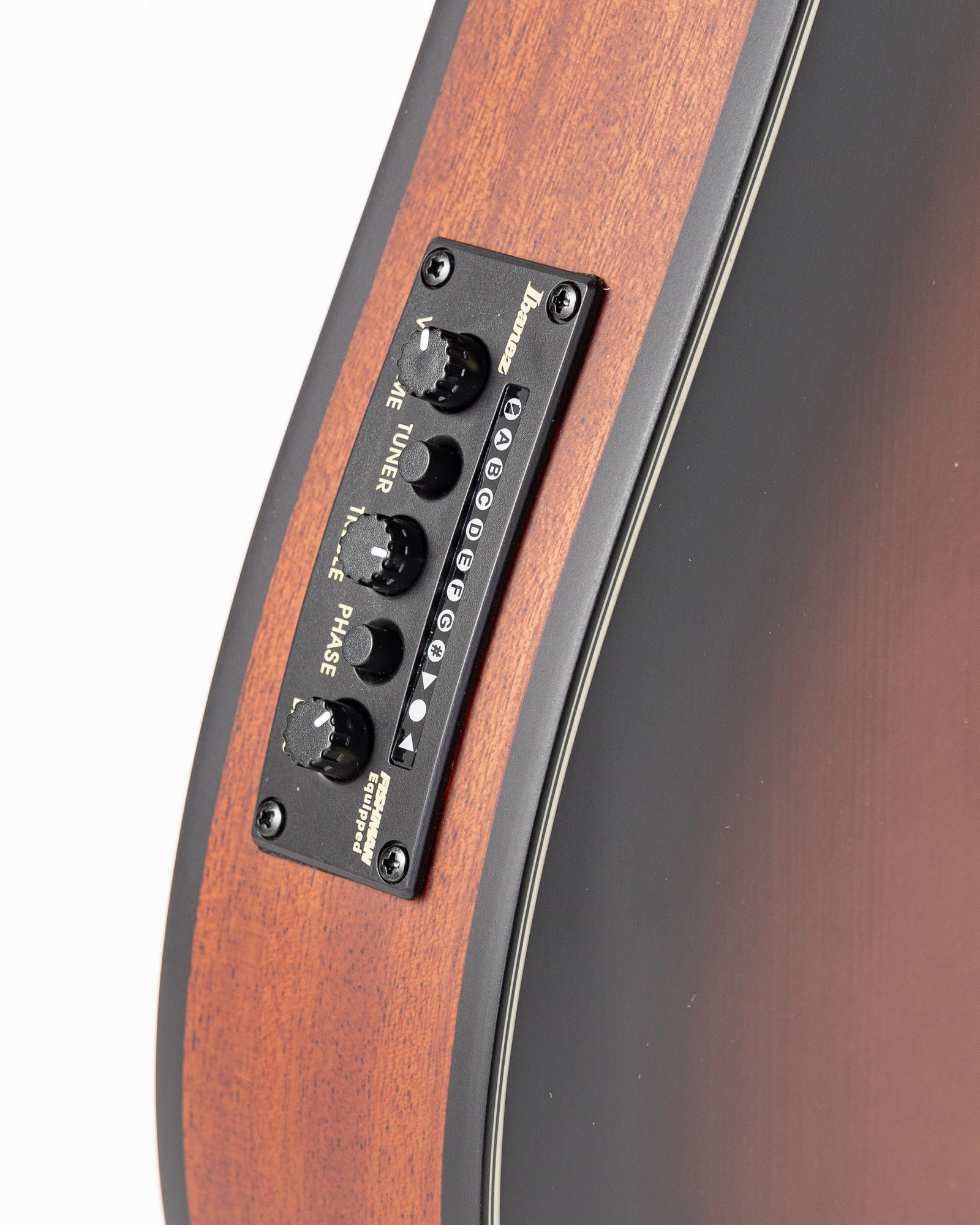 Ibanez FRH10N Thinline Acoustic-Electric Guitar - Brown Sunburst Flat
