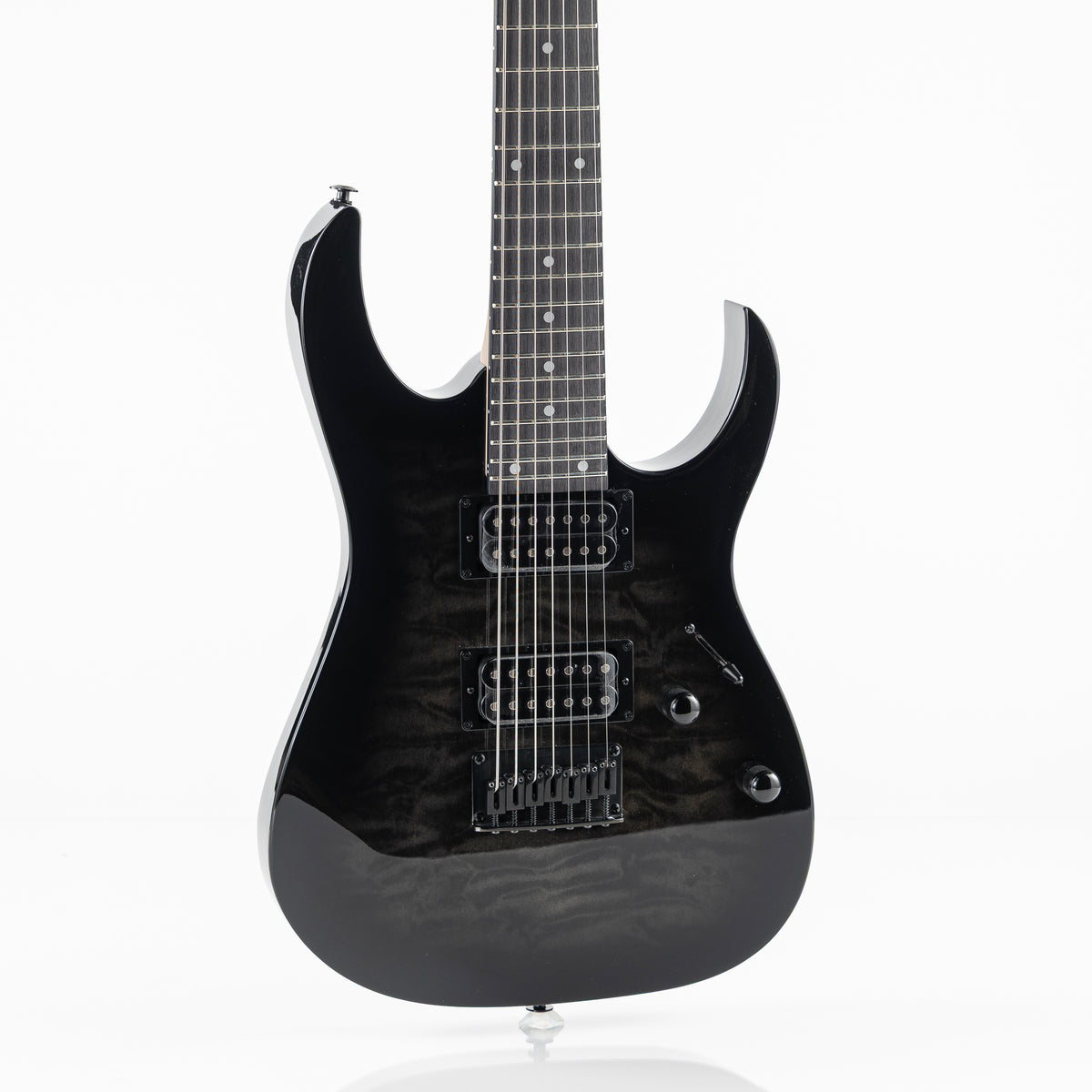 Ibanez GIO GRG7221QA 7 String Electric Guitar - Transparent Black Sunburst