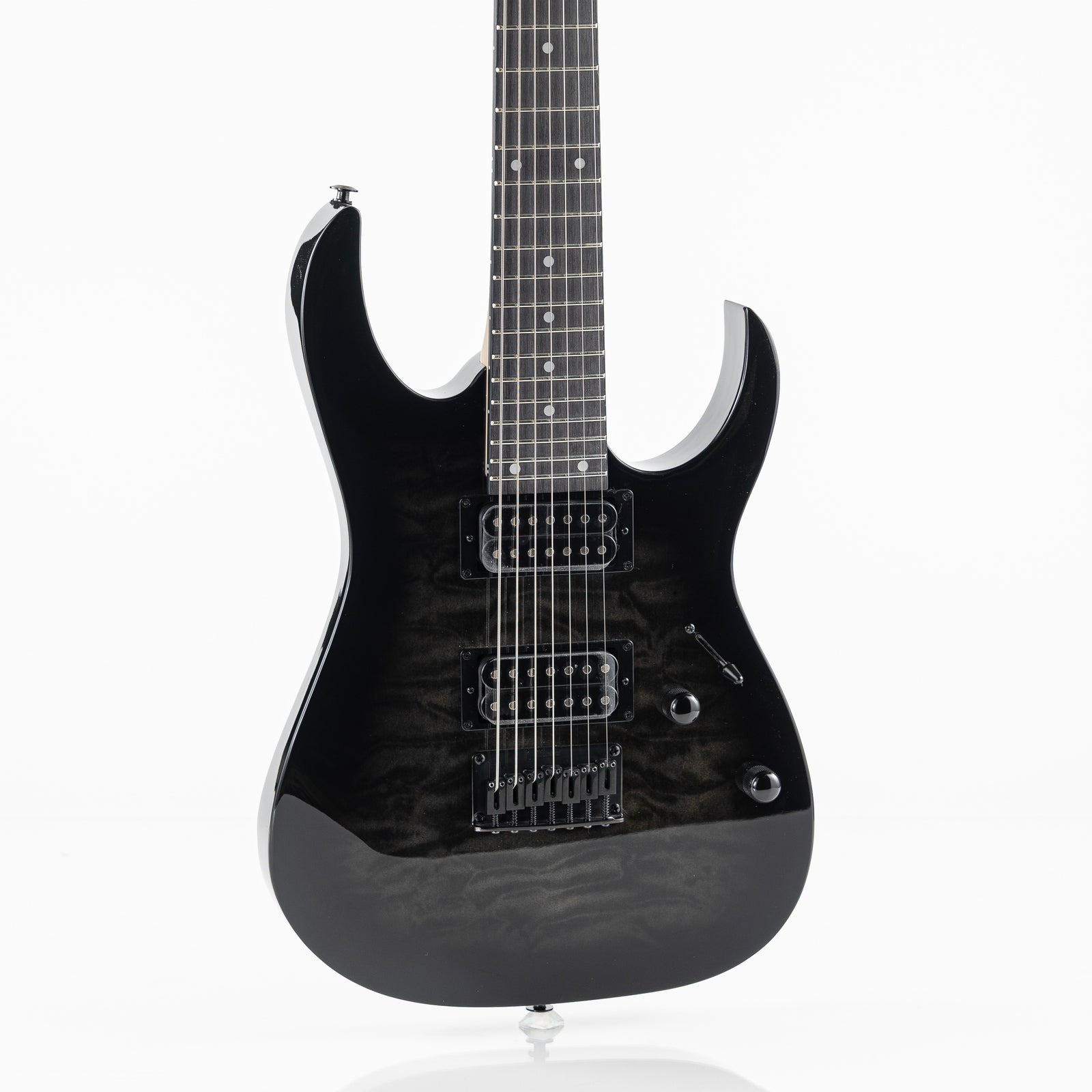 Ibanez GIO GRG7221QA 7 String Electric Guitar - Transparent Black Sunburst