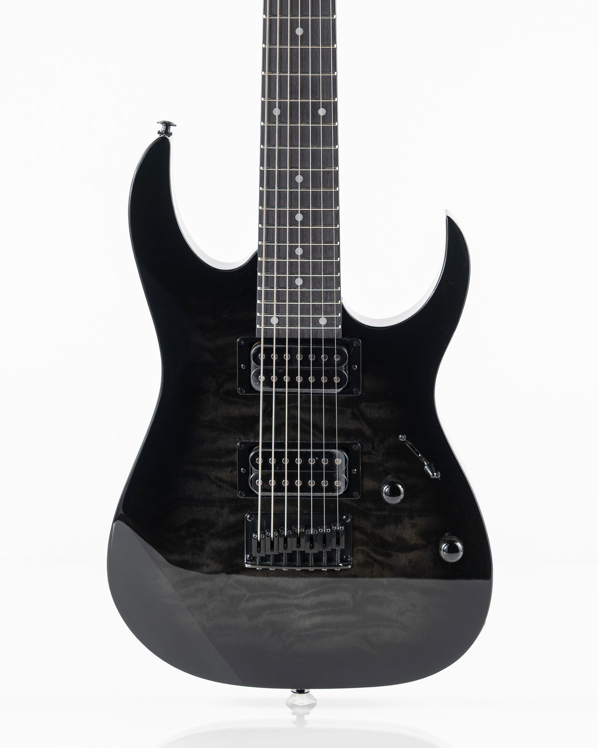 Ibanez GIO GRG7221QA 7 String Electric Guitar - Transparent Black Sunburst