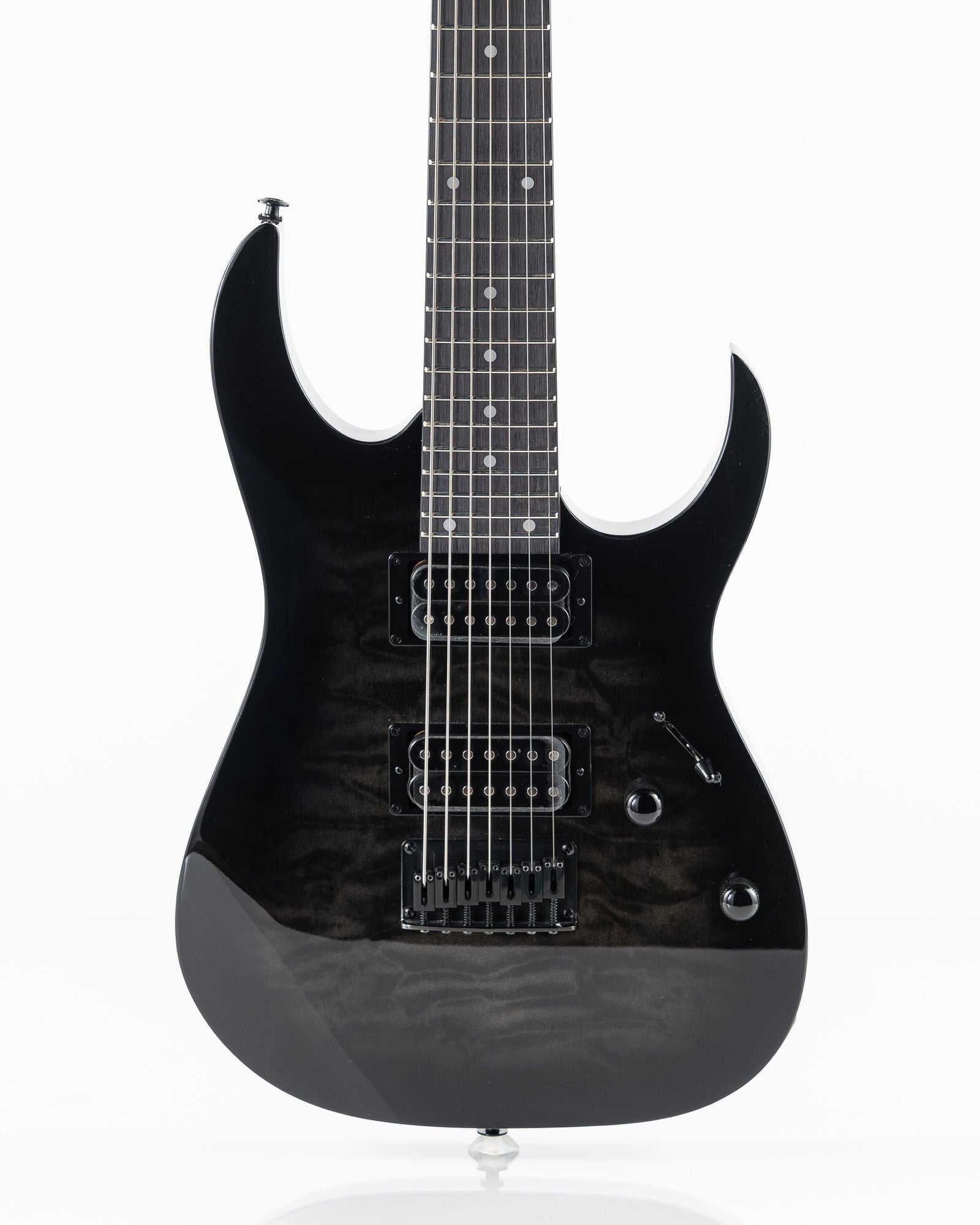 Ibanez GIO GRG7221QA 7 String Electric Guitar - Transparent Black Sunburst