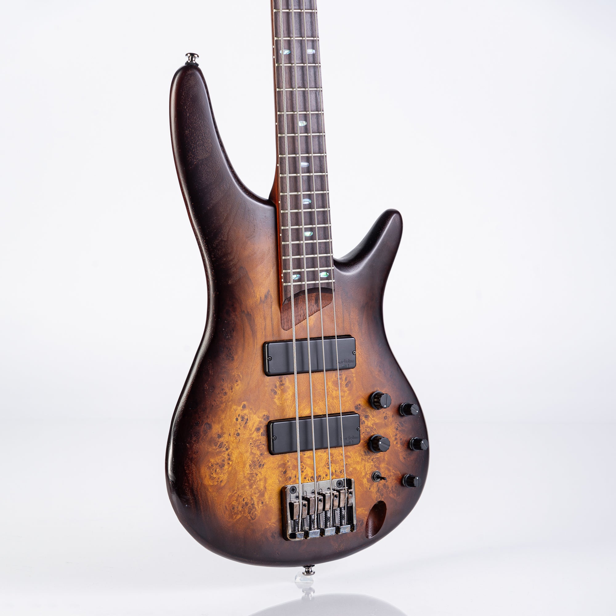 USED Ibanez Soundgear SR500PB-BBF Brown Burst Flat Bass Guitar W/Ibanez Prestige Case