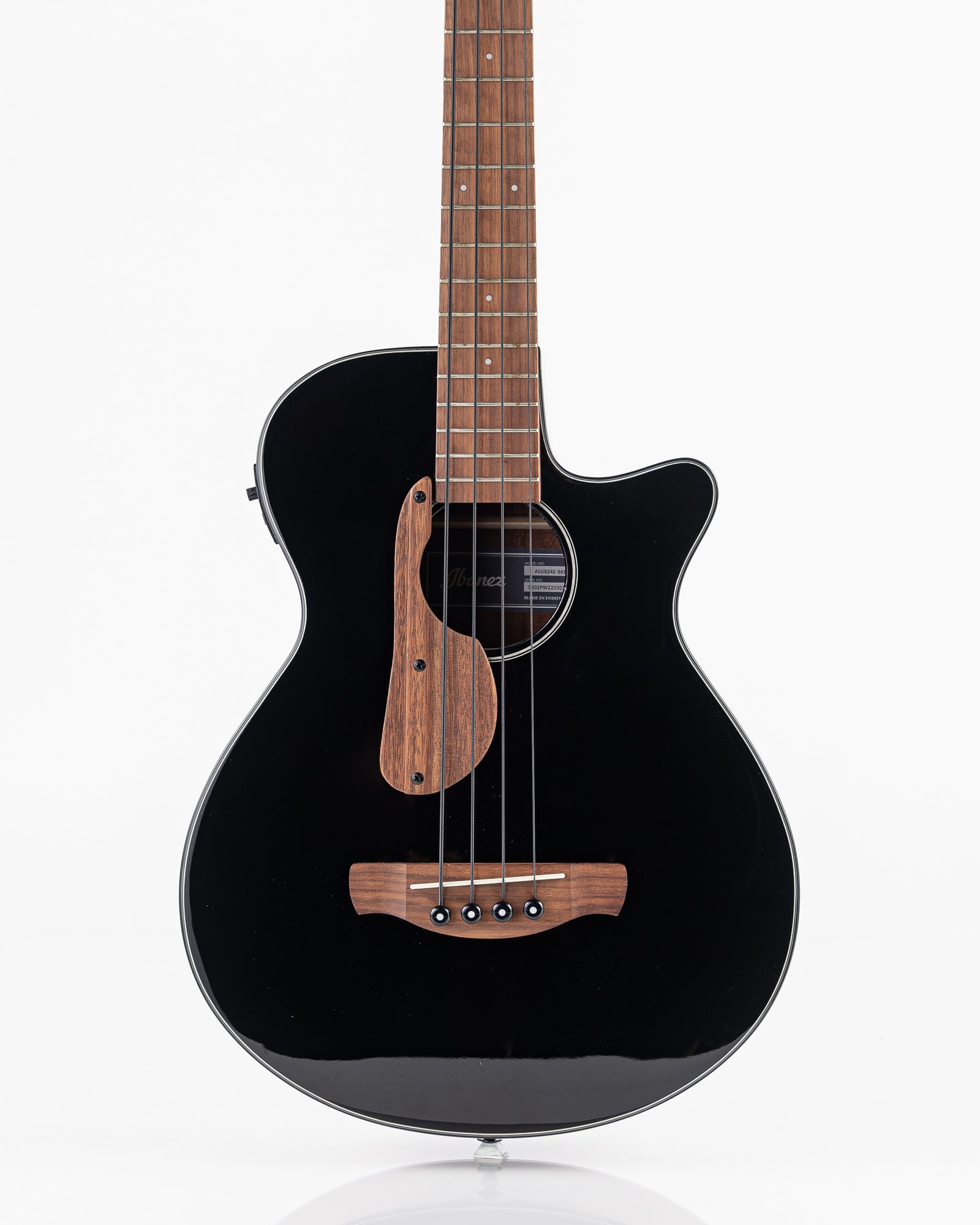 B-STOCK Ibanez AEGB24E Acoustic Electric Bass - Black Top