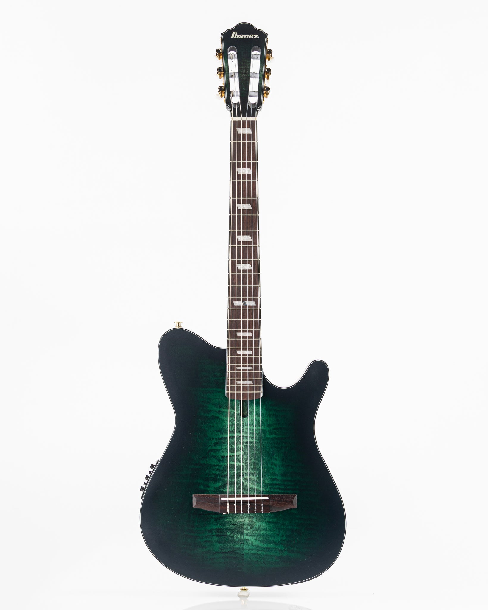 Ibanez FRH20 FMN Thinline Acoustic-Electric Guitar - Dark Emerald Green Low Gloss