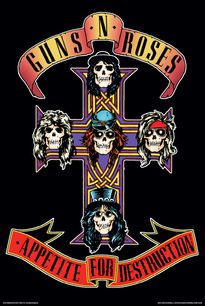 Guns & Roses Appetite - 24x36 Poster